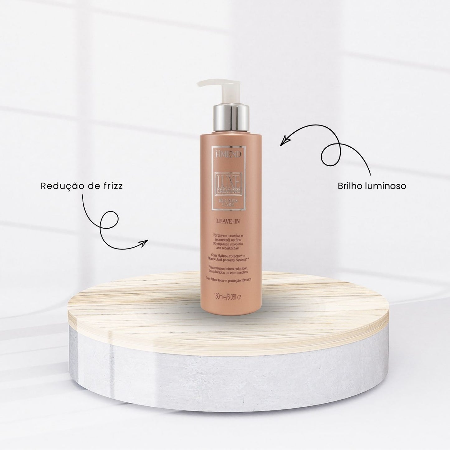 Kit Amend Luxe Creations Blonde Care Shampoo Condicionador Mascara Leave-in