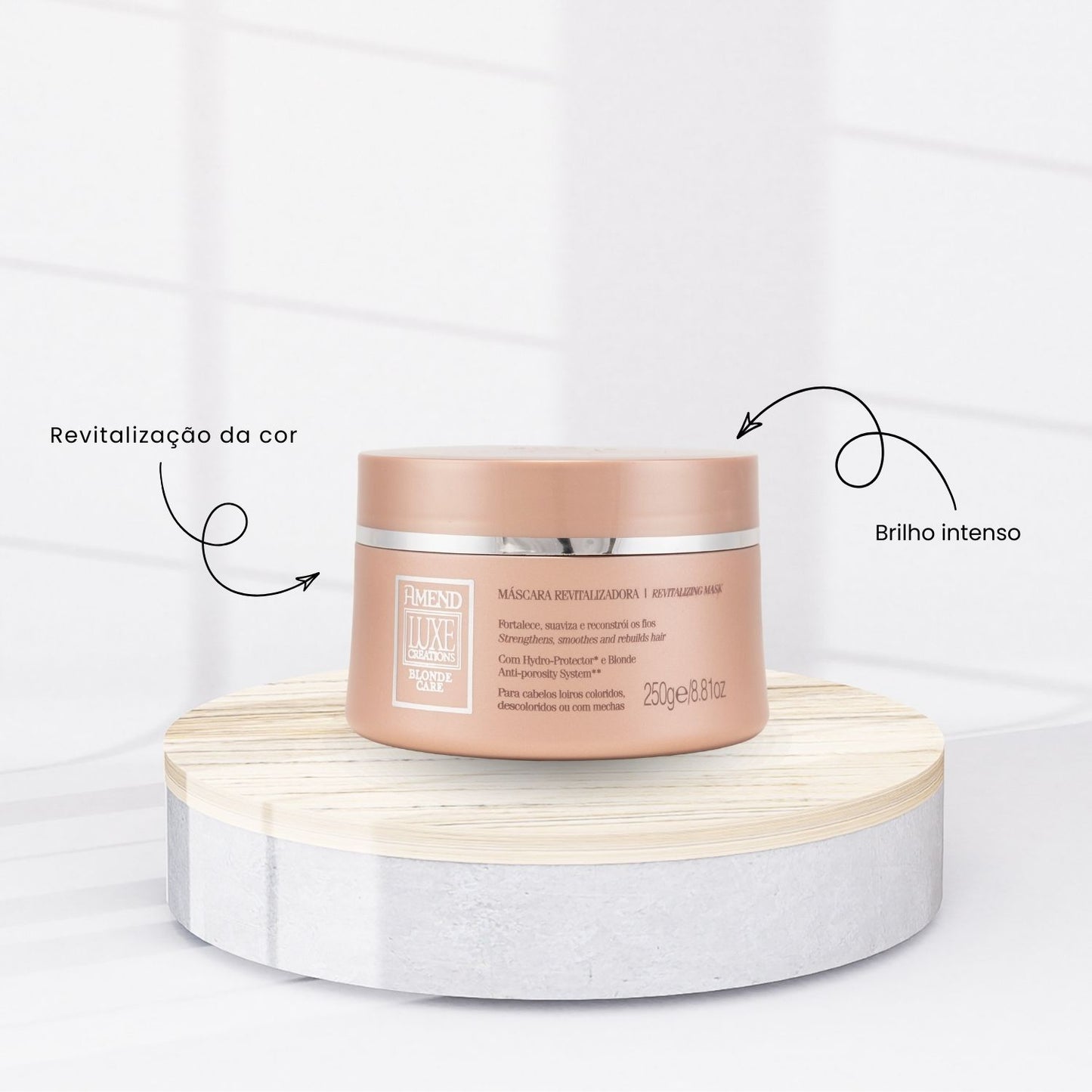 Kit Shampoo Mascara Leave-in Amend Luxe Creations Blonde Care