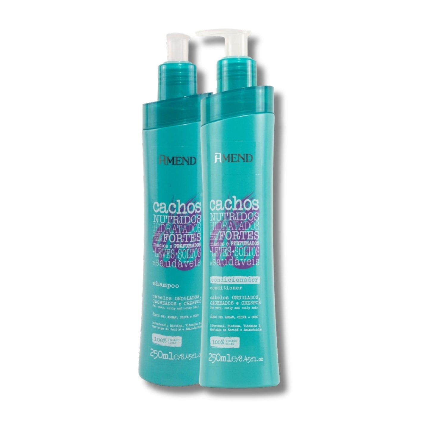 Kit Amend Cachos Nutridos Shampoo Condicionador 250 ml