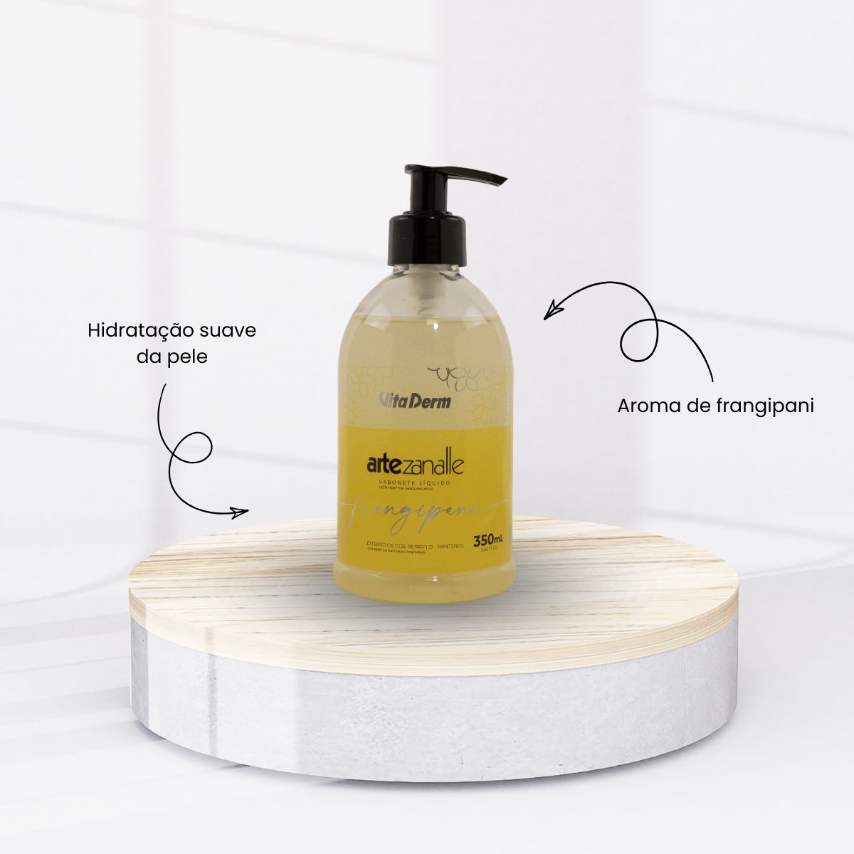 Sabonete Líquido Vita Derm Frangipani Hidratação Suave 350ml