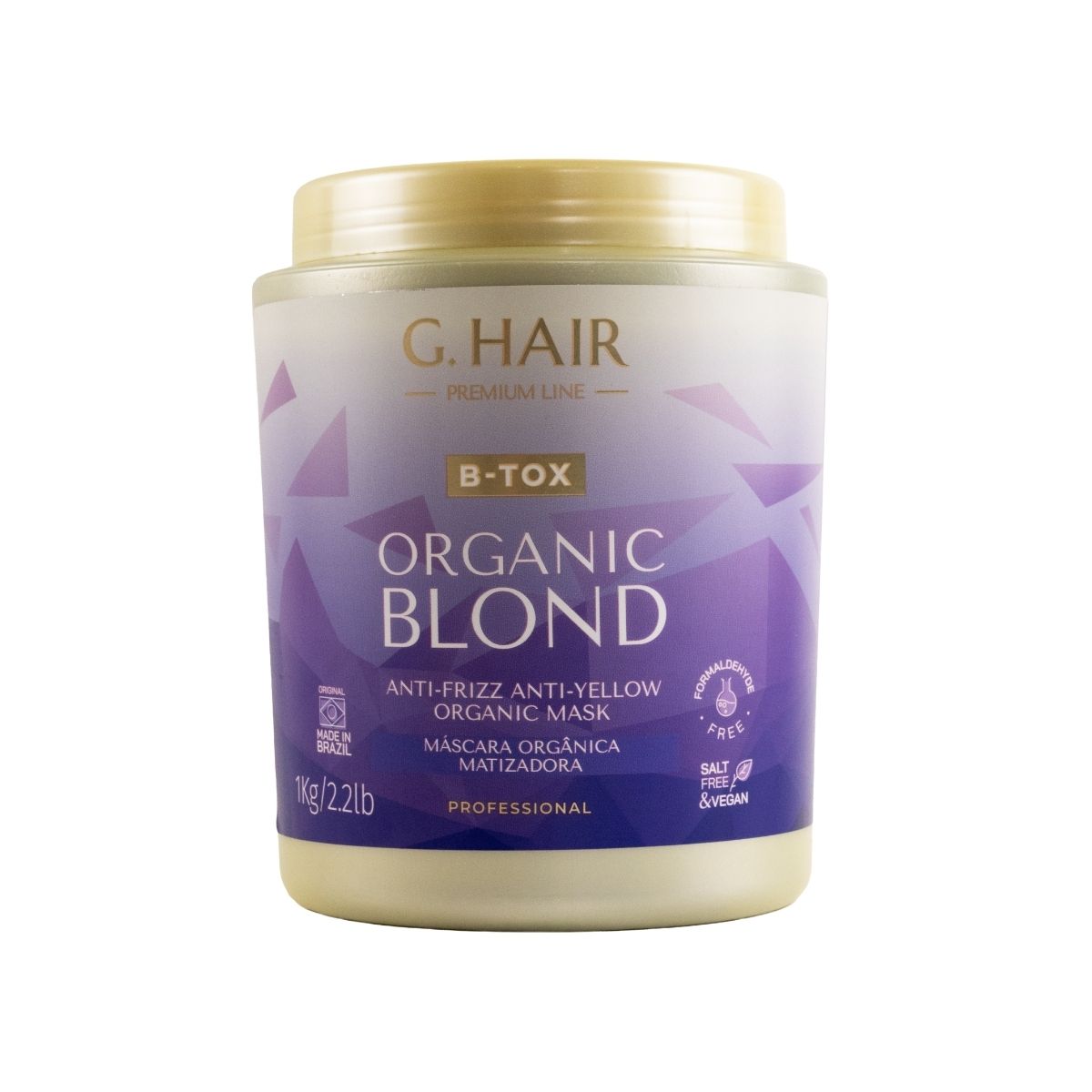 Botox Capilar Organic Blond G.hair Matização Cabelos Loiros 1 kg