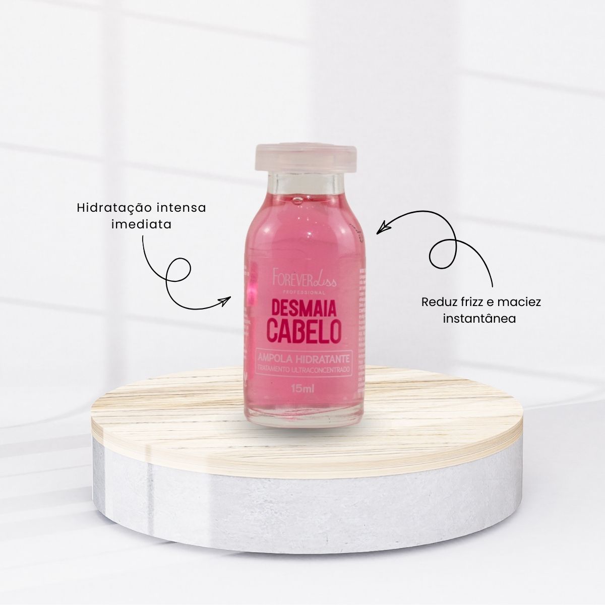 Ampola Forever Liss Desmaia Cabelo Reparação Intensa 15 ml