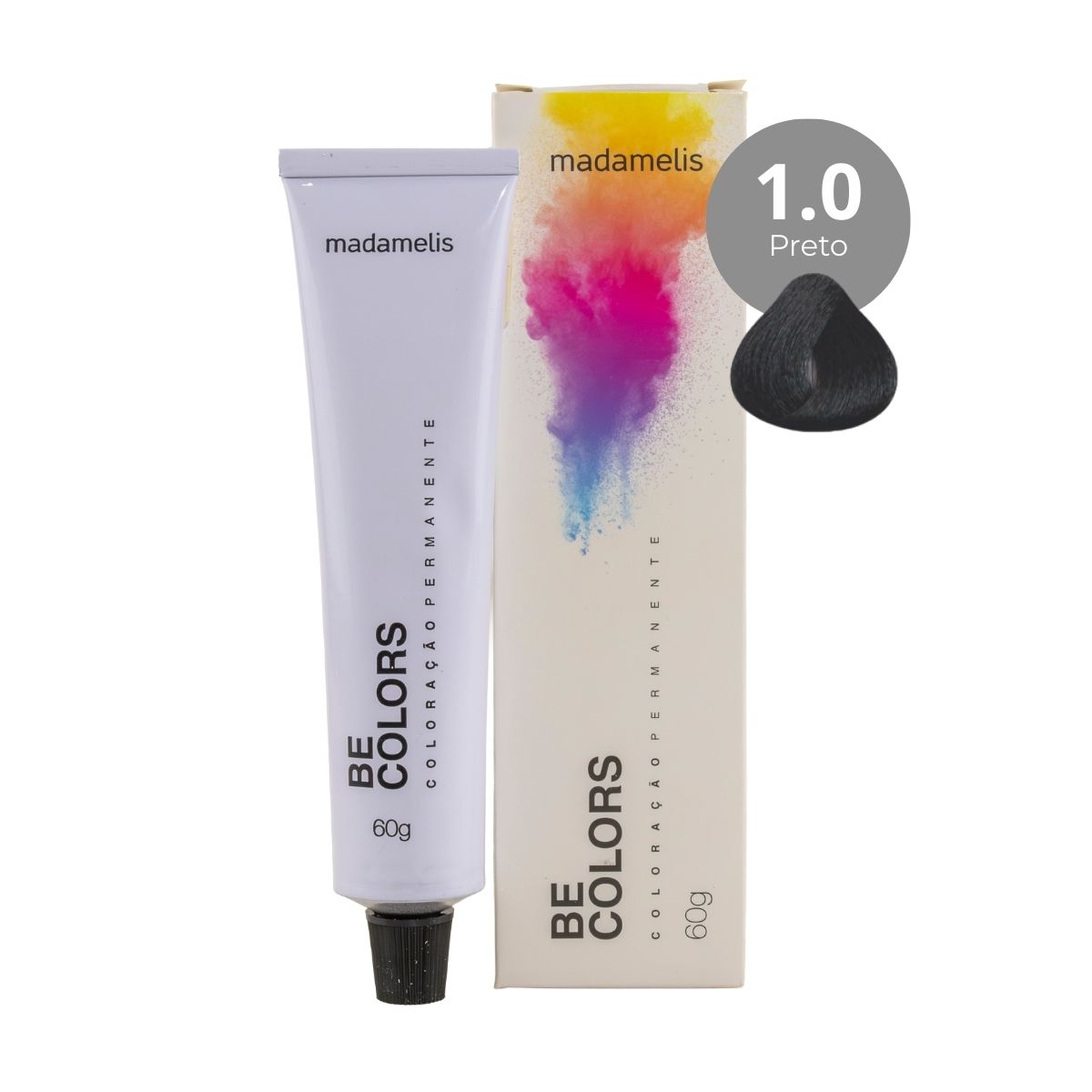 Coloração Madamelis Be Colors Preto 1.0 60 g