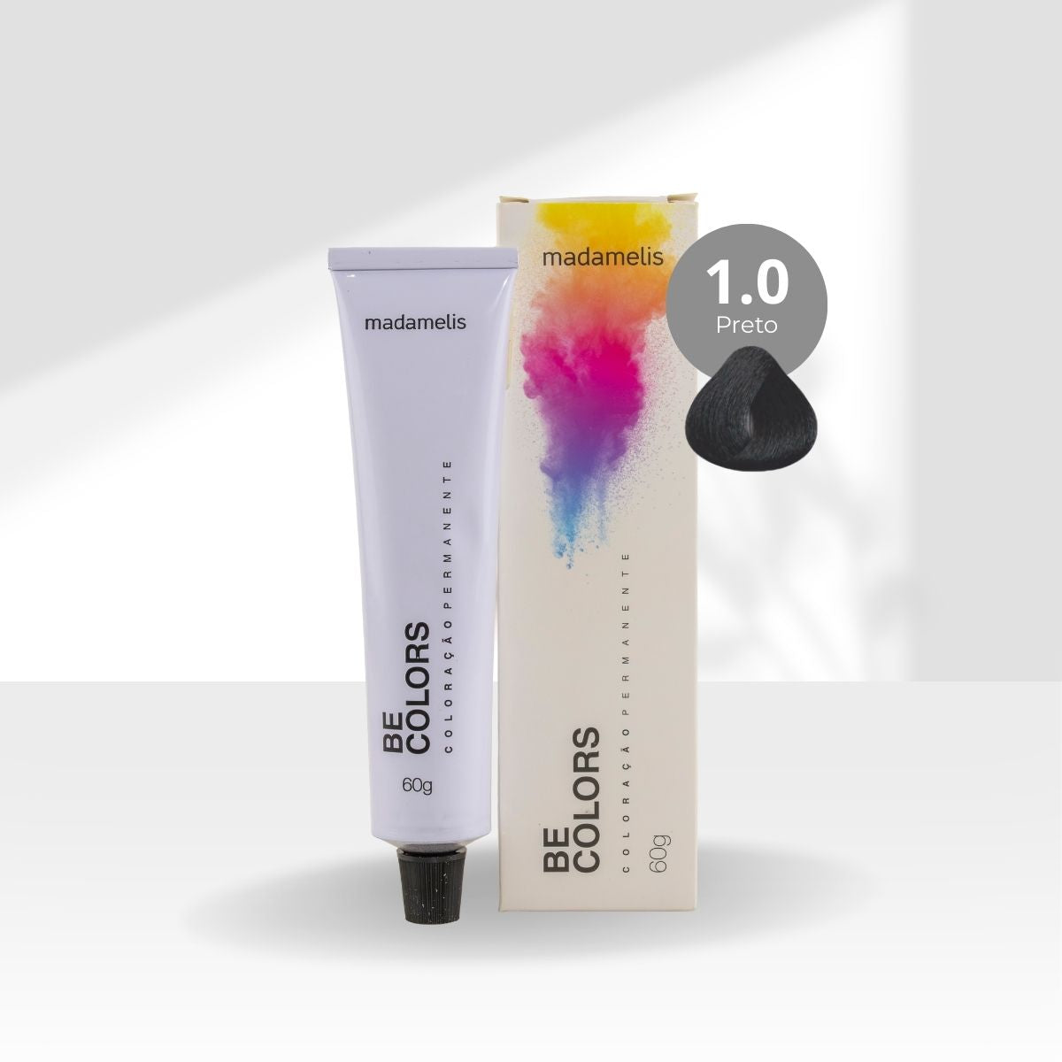 Coloração Madamelis Be Colors Preto 1.0 60 g