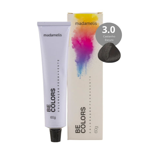 Coloração Madamelis Be Colors Castanho Escuro 3.0 60 g