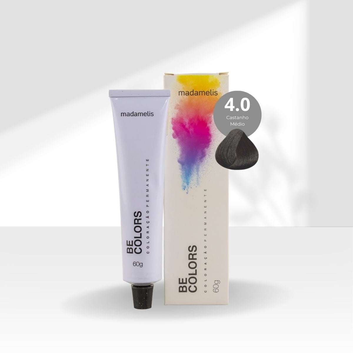 Coloração Madamelis Be Colors Castanho Médio 4.0 60 g