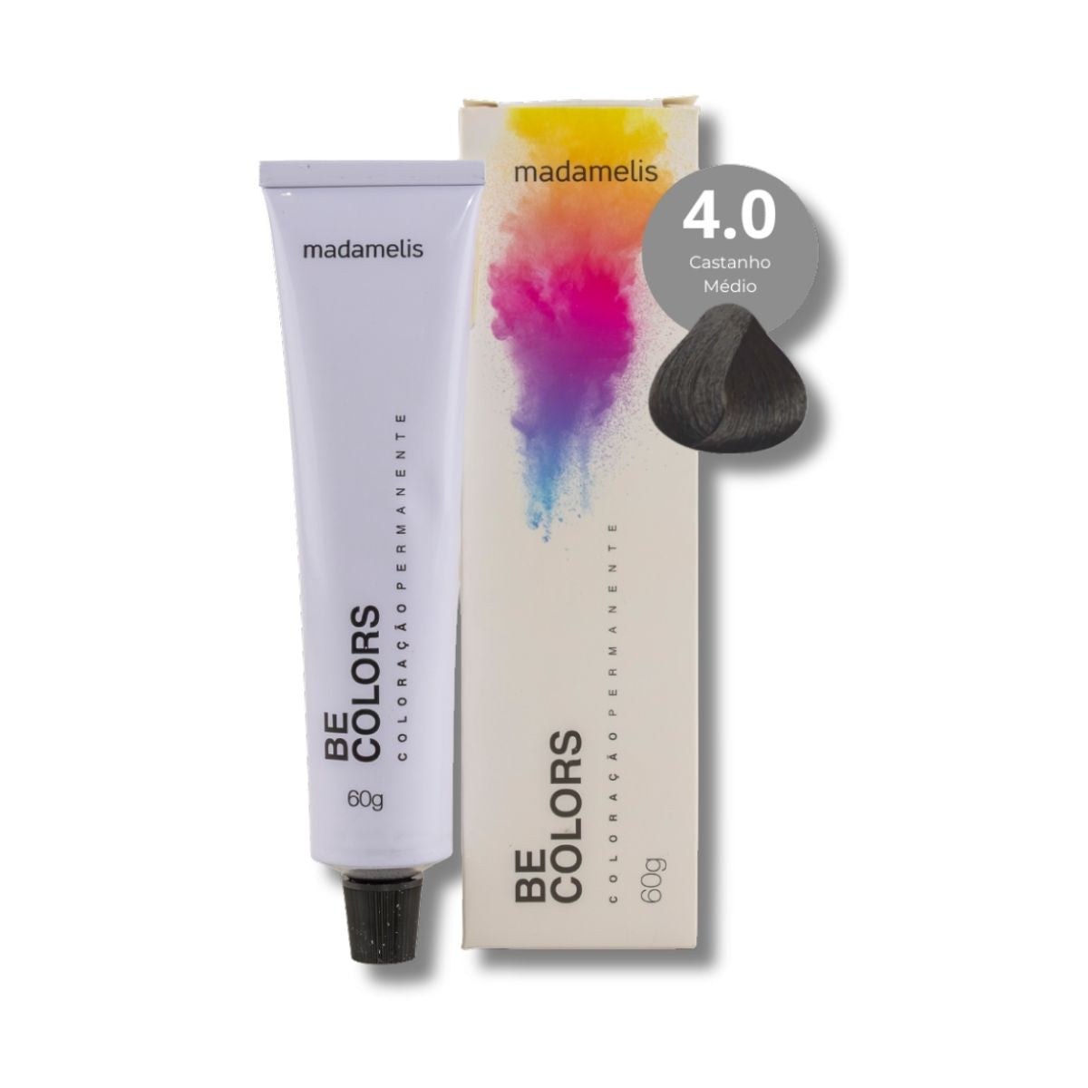 Coloração Madamelis Be Colors Castanho Médio 4.0 60 g