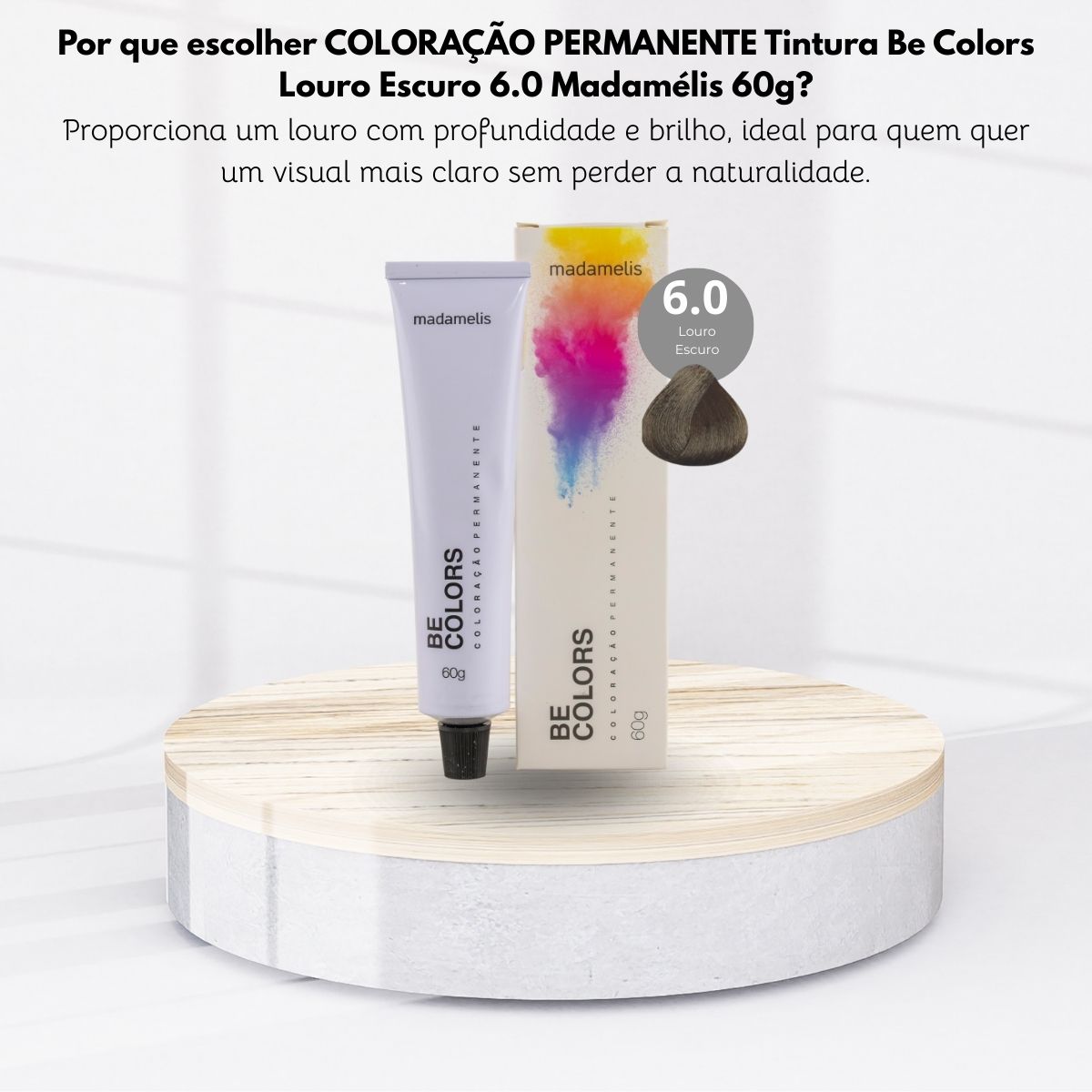 Coloração Madamelis Be Colors Louro Escuro 6.0 60 g
