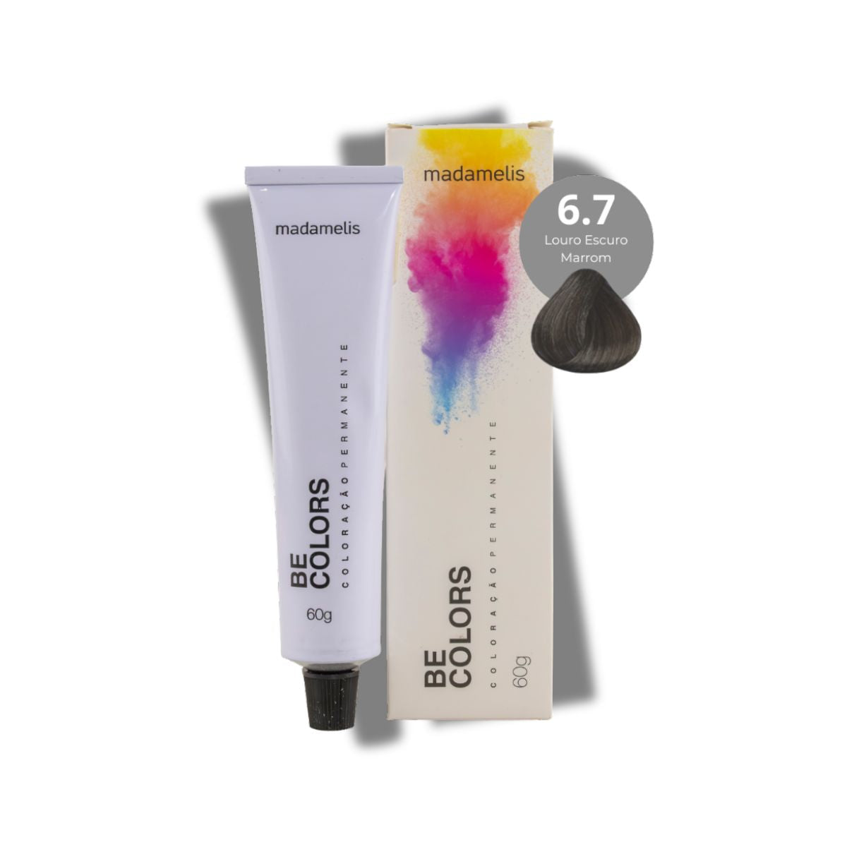 Coloração Madamelis Be Colors Louro Escuro Marrom 6.7 60 g