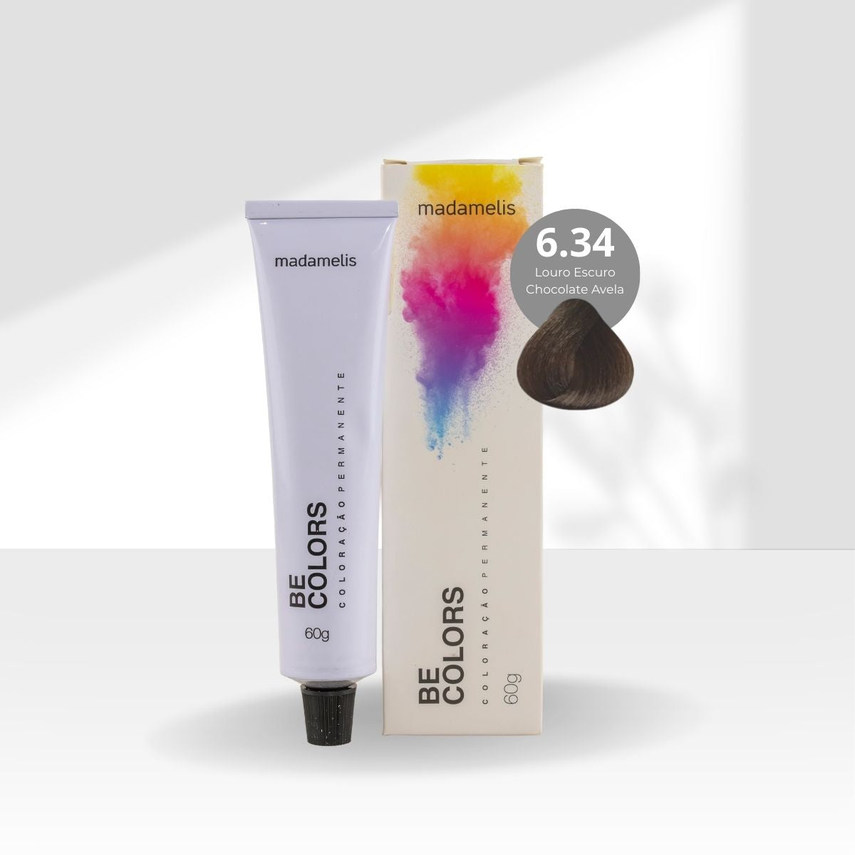 Coloração Madamelis Be Colors Louro Escuro Chocolate Avelã 6.34 60 g