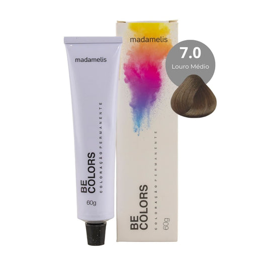 Coloração Madamelis Be Colors Louro Médio 7.0 60 g