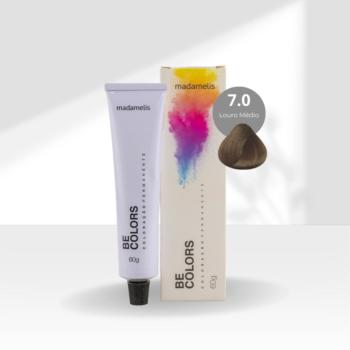 Coloração Madamelis Be Colors Louro Médio 7.0 60 g