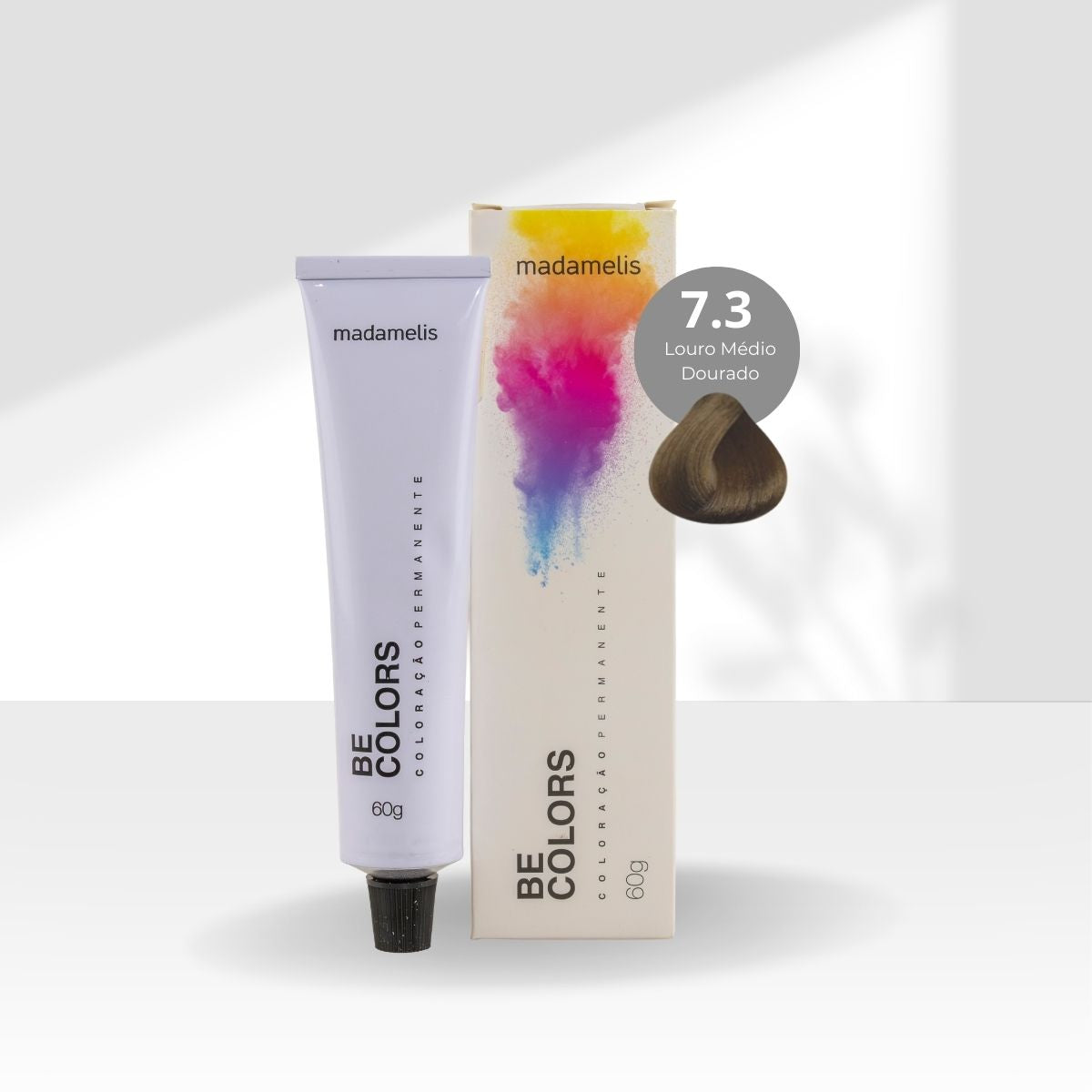 Coloração Madamelis Be Colors Louro Médio Dourado 7.3 60 g