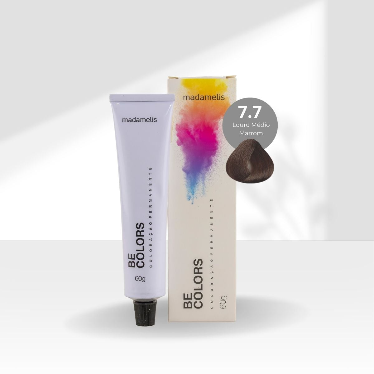 Coloração Madamelis Be Colors Louro Médio Marrom 7.7 60 g