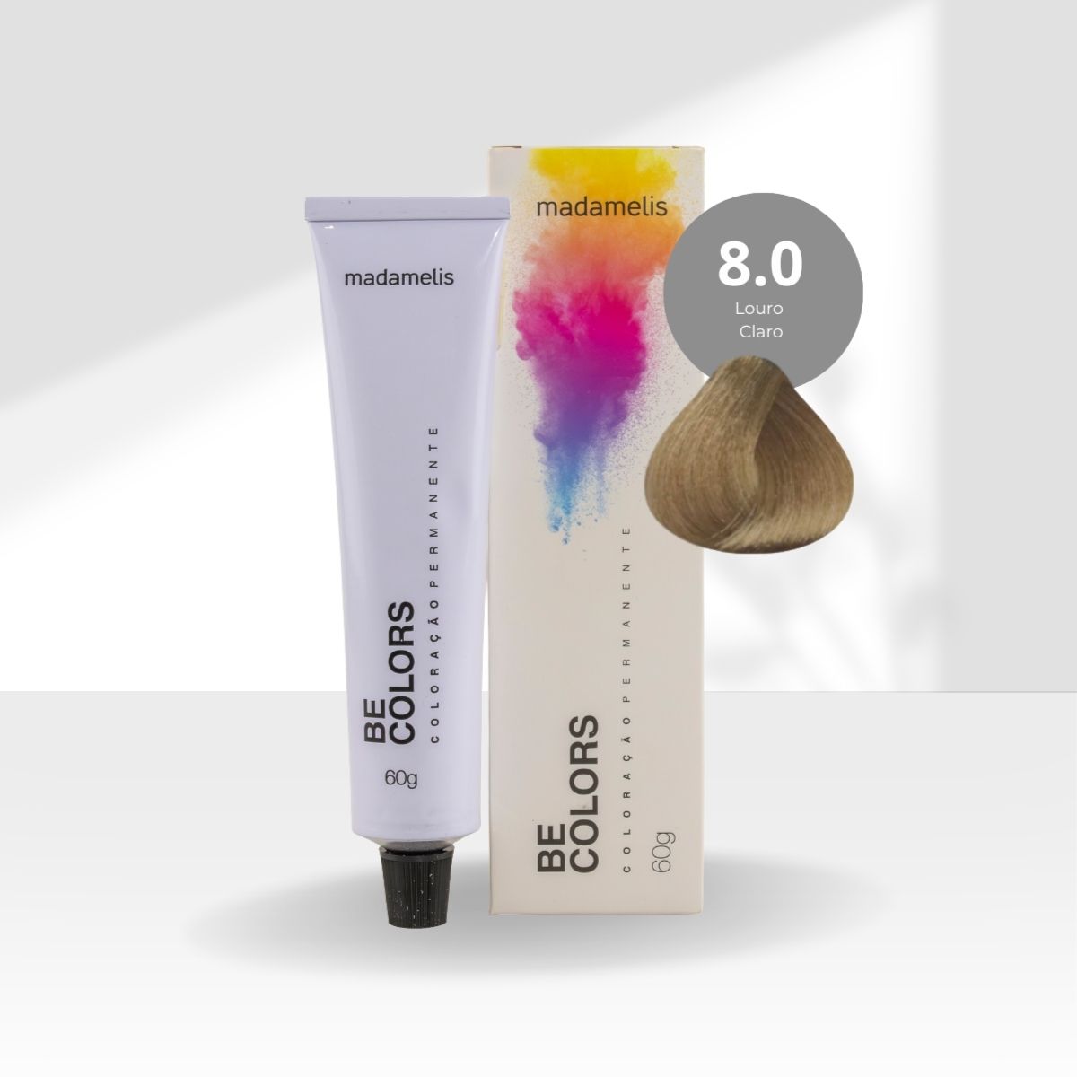 Coloração Madamelis Be Colors Louro Claro 8.0 60 g