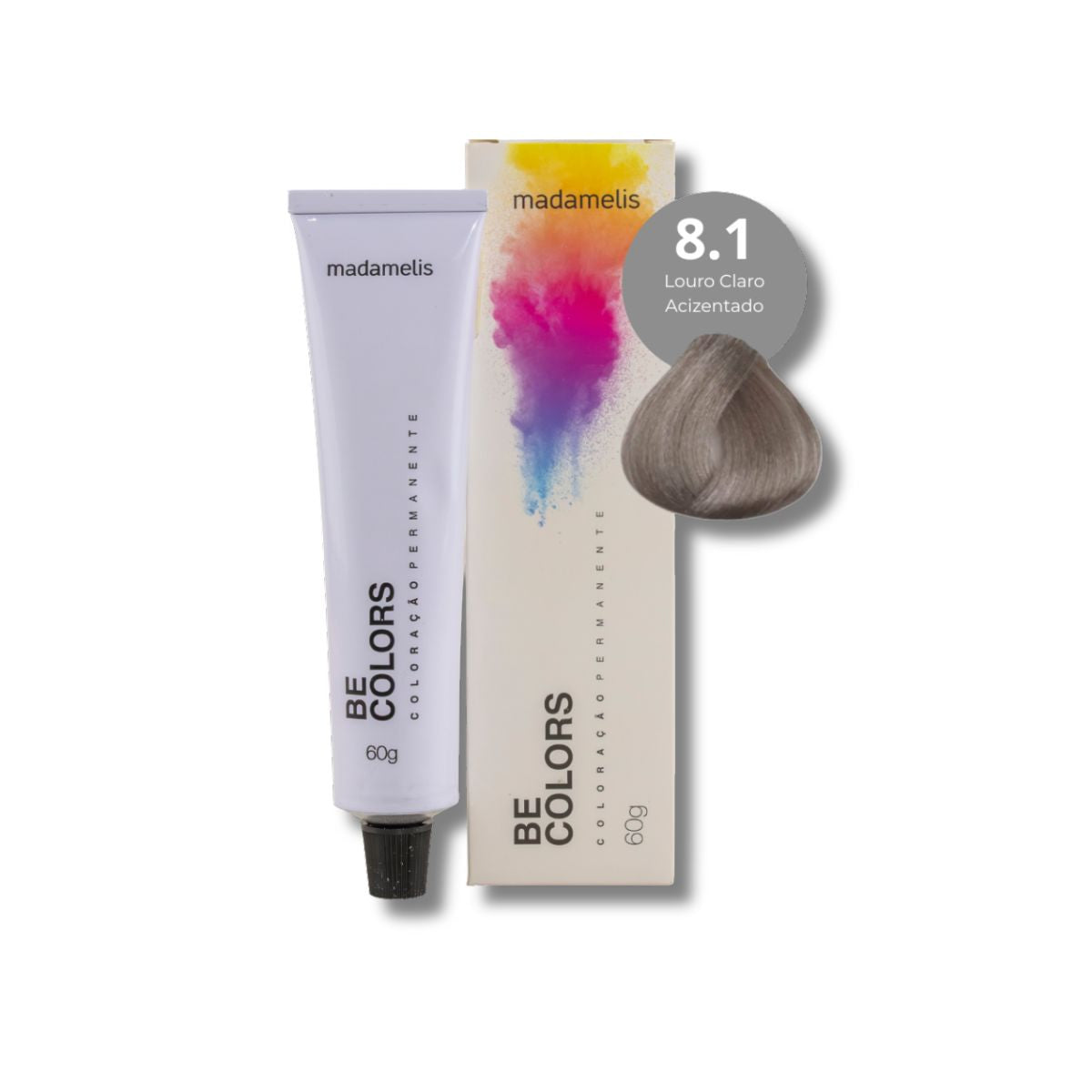 Coloração Madamelis Be Colors Louro Claro Acinzentado 8.1 60 g