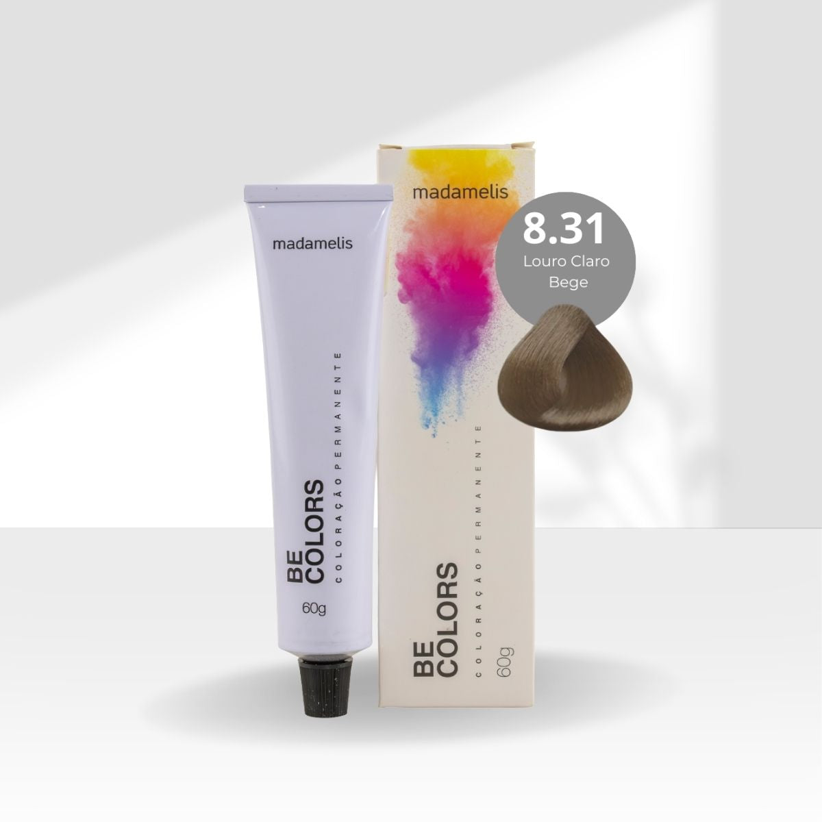Coloração Madamelis Be Colors Louro Claro Bege 8.31 60 g