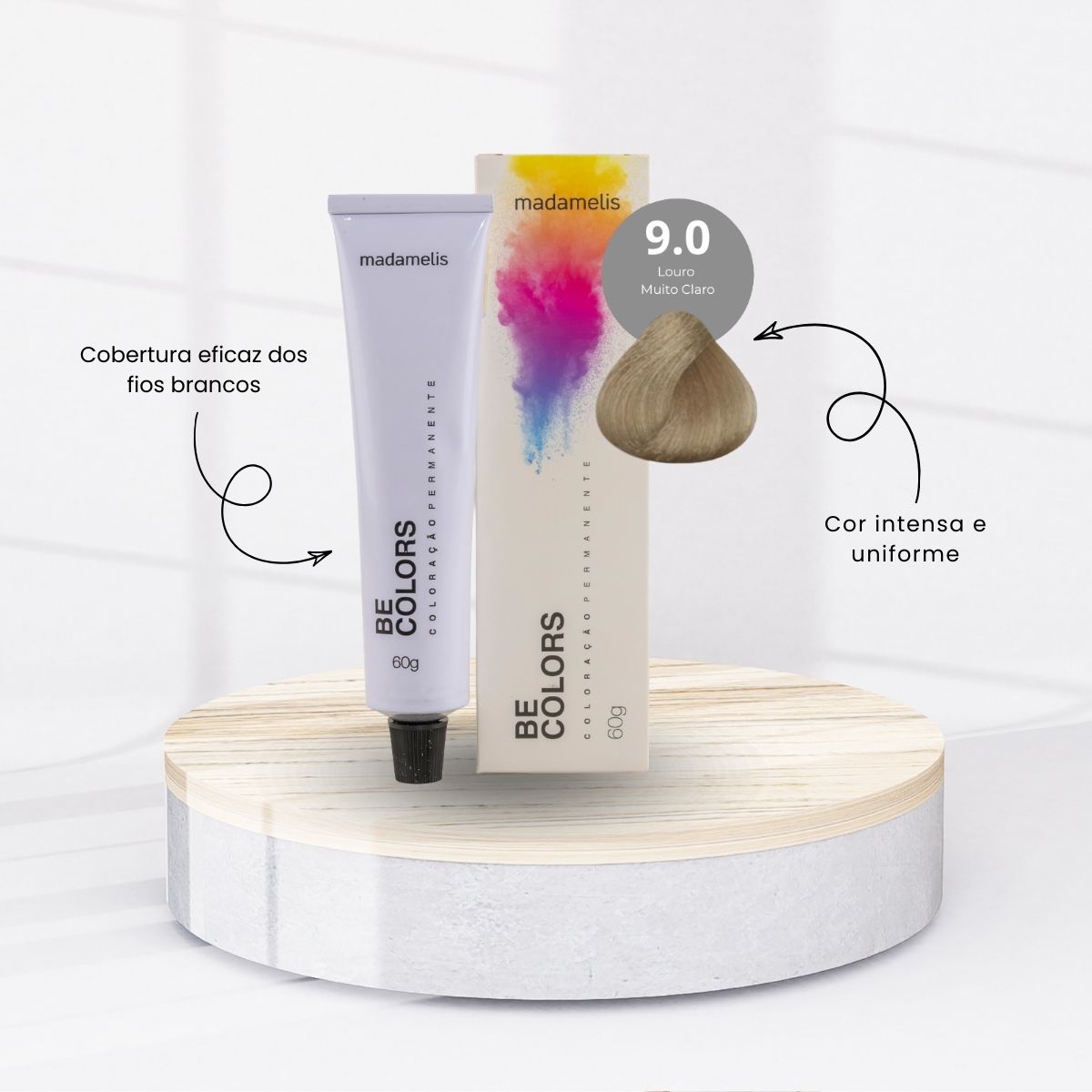 Coloração Madamelis Be Colors Louro Muito Claro 9.0 60 g