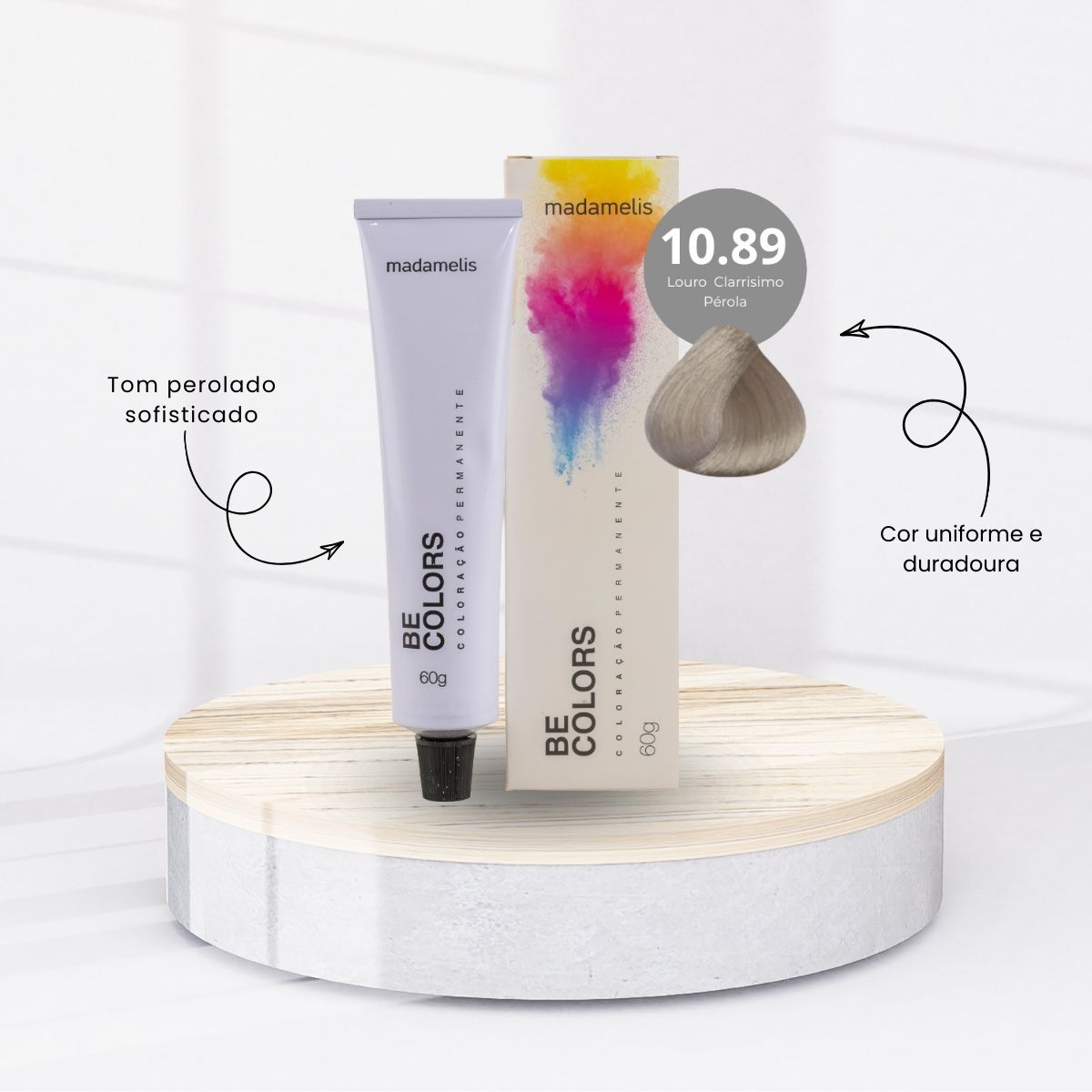 Coloração Madamelis Be Colors Louro Claríssimo 10.89 60 g