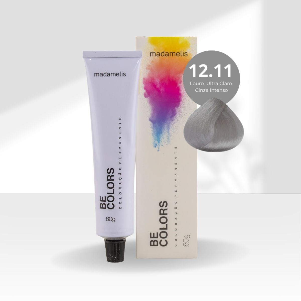 Coloração Madamelis Be Colors Super Clareador Cinza Intenso 12.11 60 g