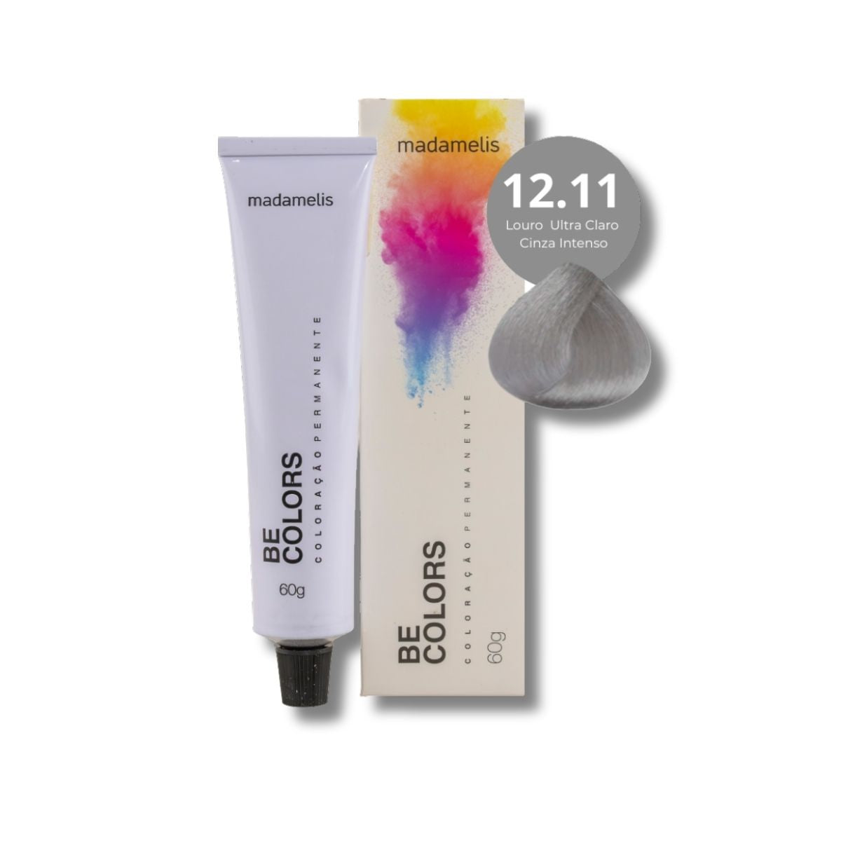 Coloração Madamelis Be Colors Super Clareador Cinza Intenso 12.11 60 g