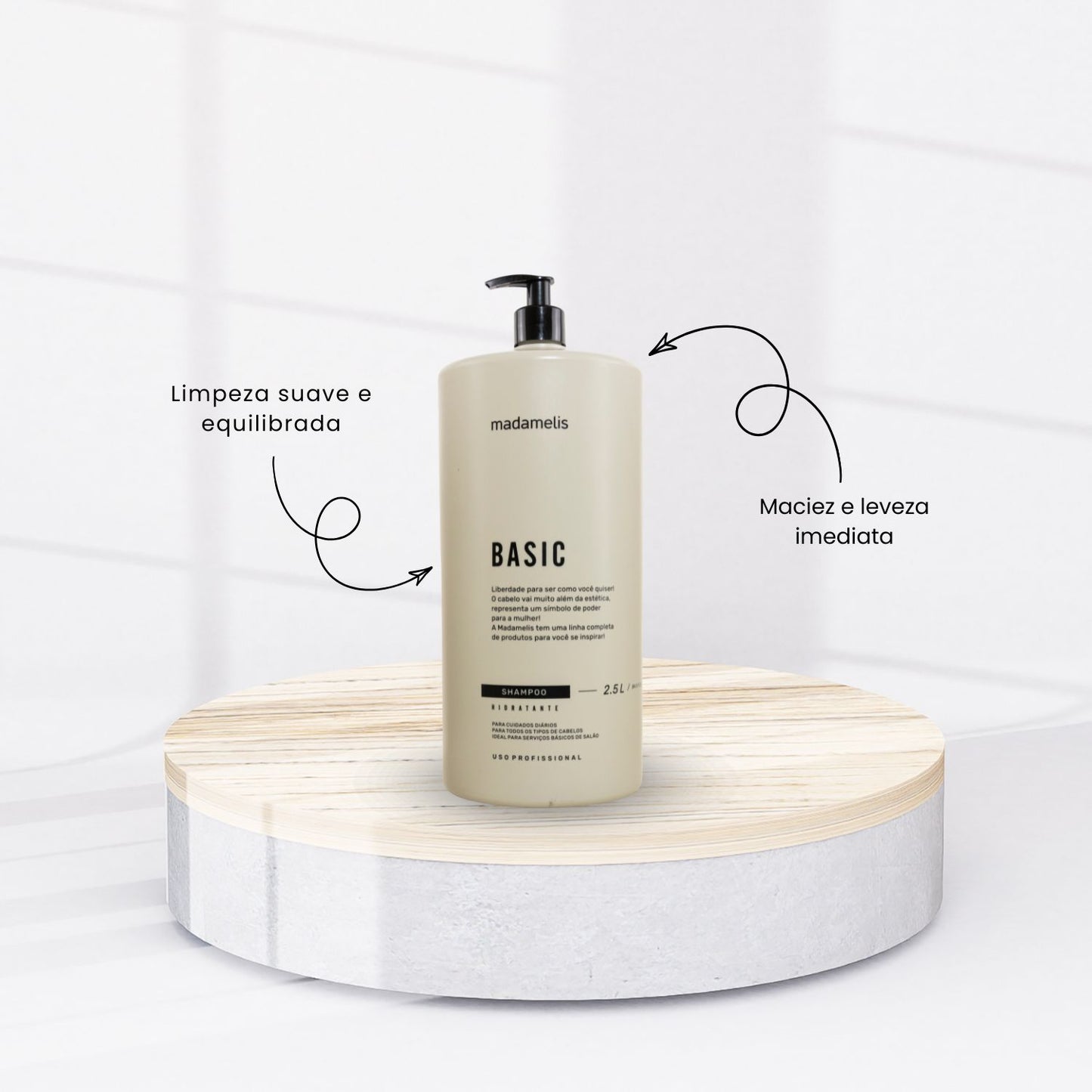 Shampoo Madamelis Basic Uso Diario 2.5 L