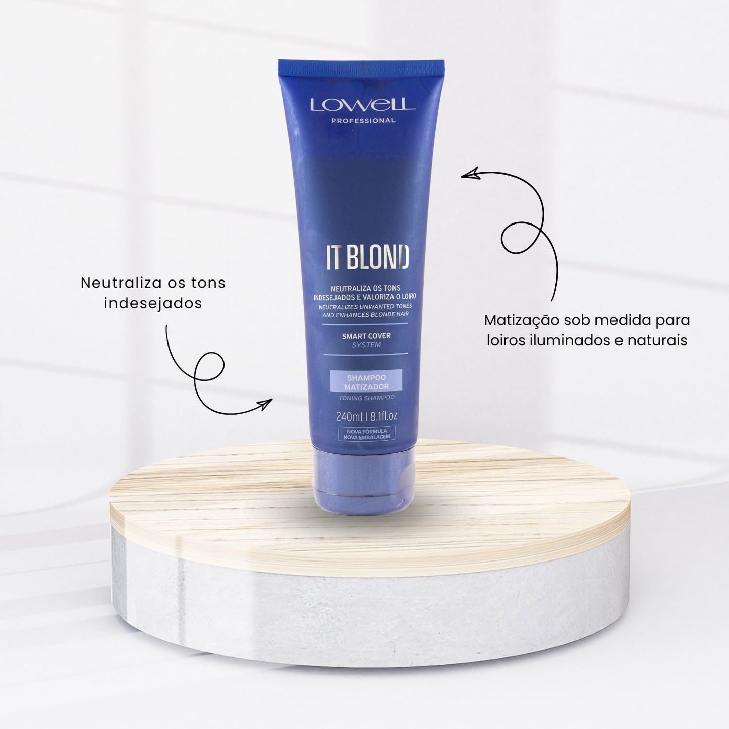 Shampoo Matizador Lowell It Blond Neutraliza Amarelado 240 ml