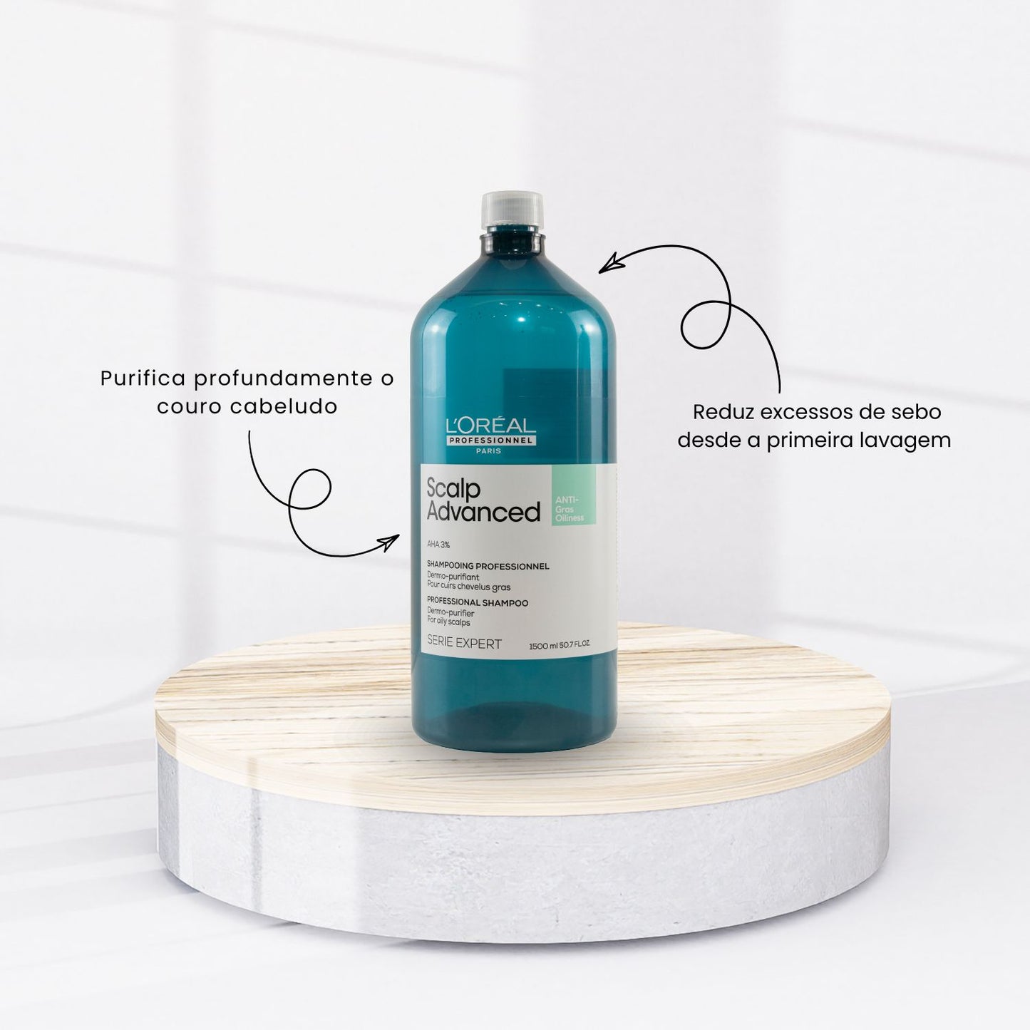 Shampoo L’Oréal Scalp Advanced Limpeza Equilibrada 1,5 L