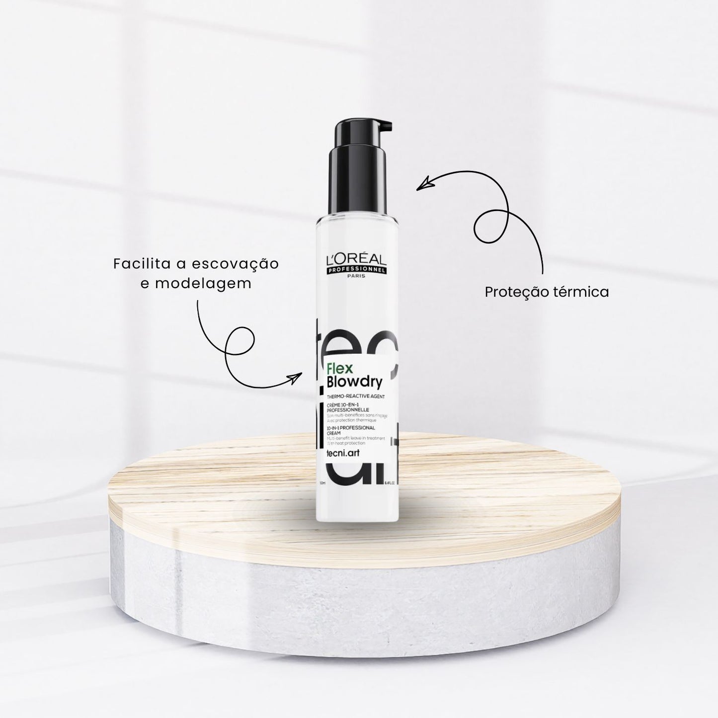 Creme Leave in 10 in 1 L’Oréal Flex Blowdry Proteção Térmica 150 ml