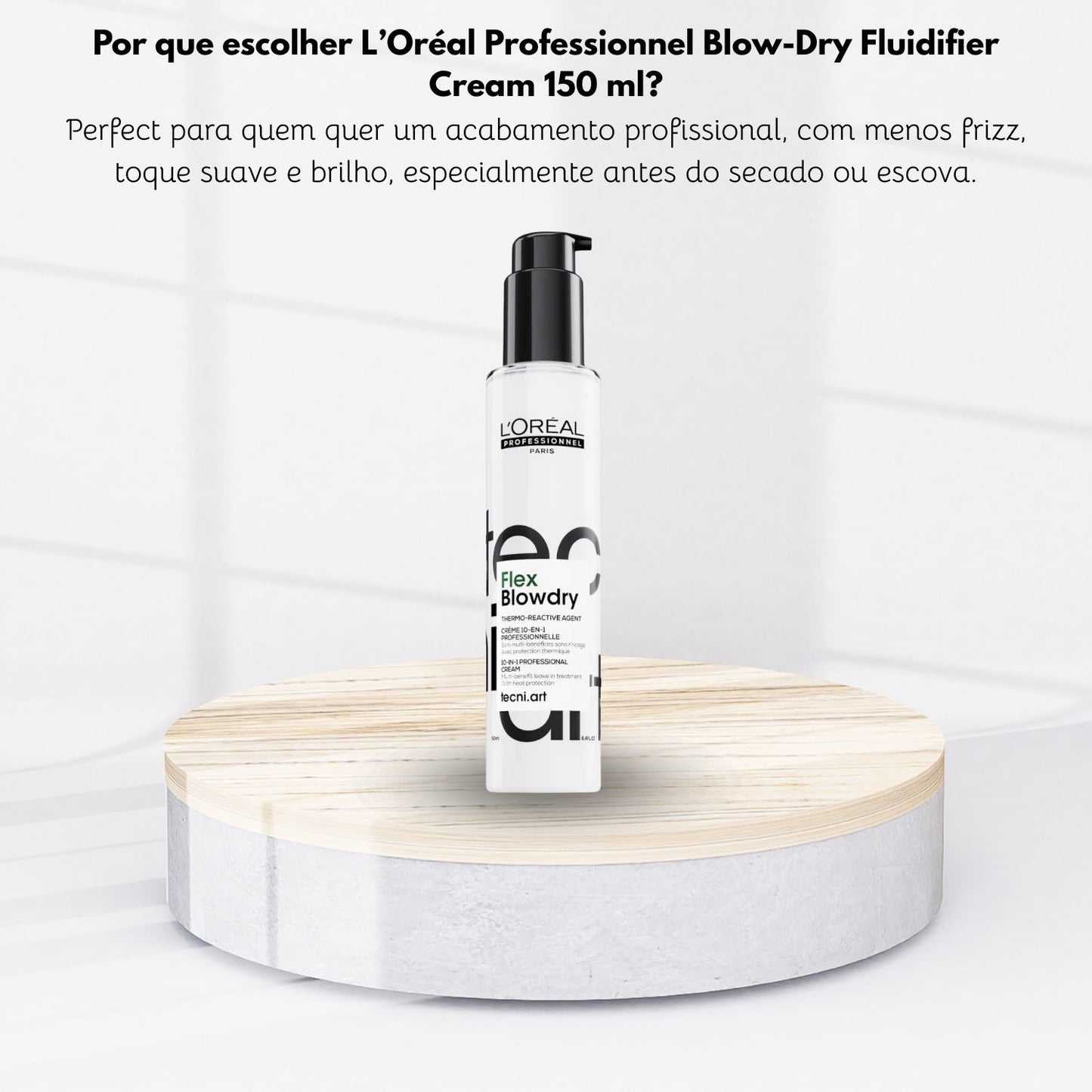 Creme Leave in 10 in 1 L’Oréal Flex Blowdry Proteção Térmica 150 ml