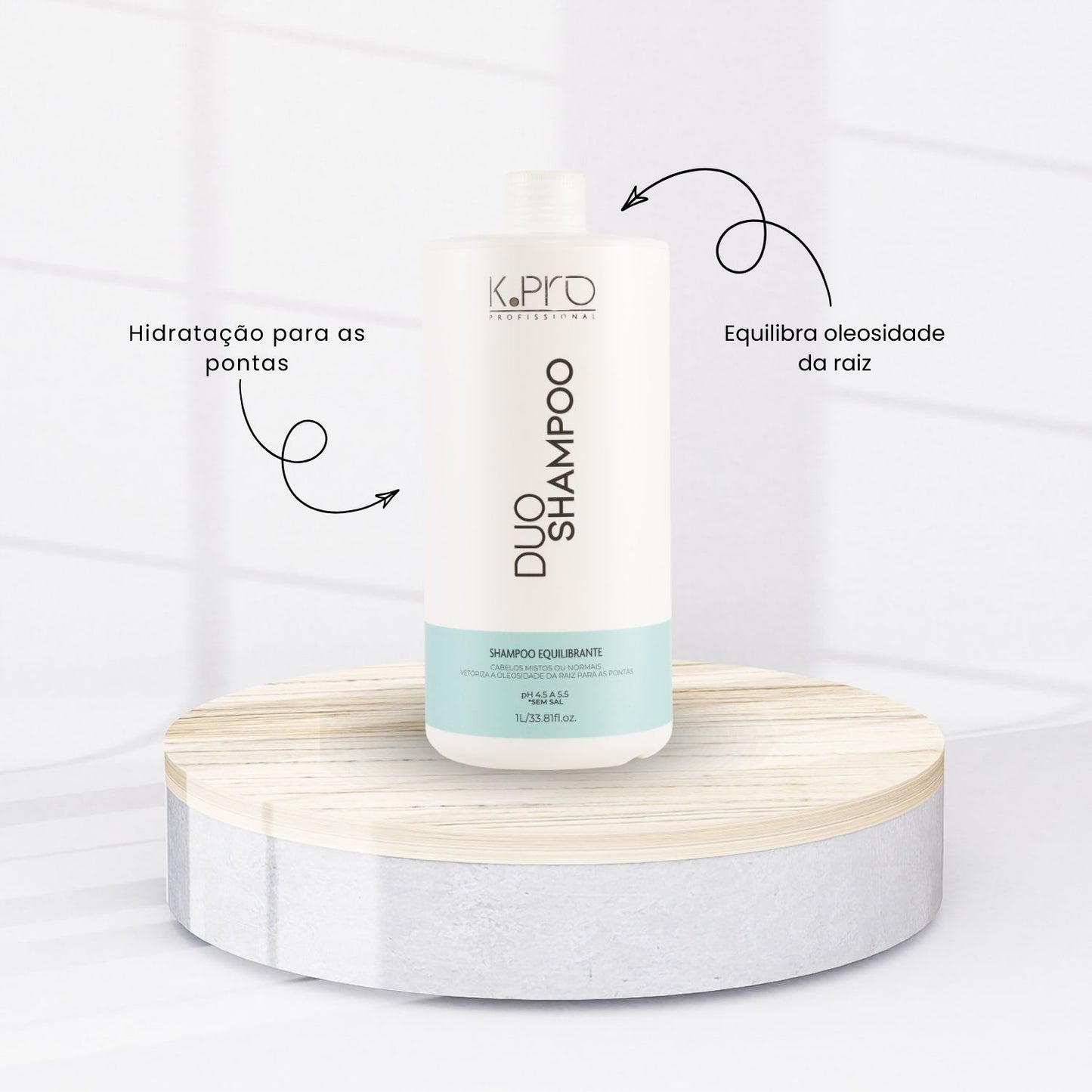 Shampoo Equilibrante K.Pro Duo Hidratação Brilho 1 L
