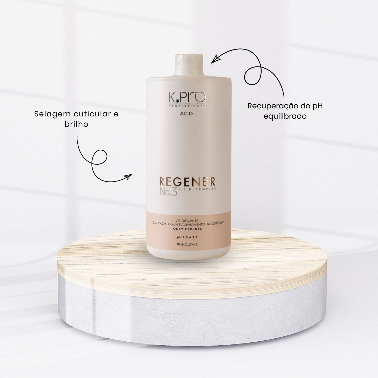Acidificante K Pro Regenér Selagem Cuticular Brilho 1 L