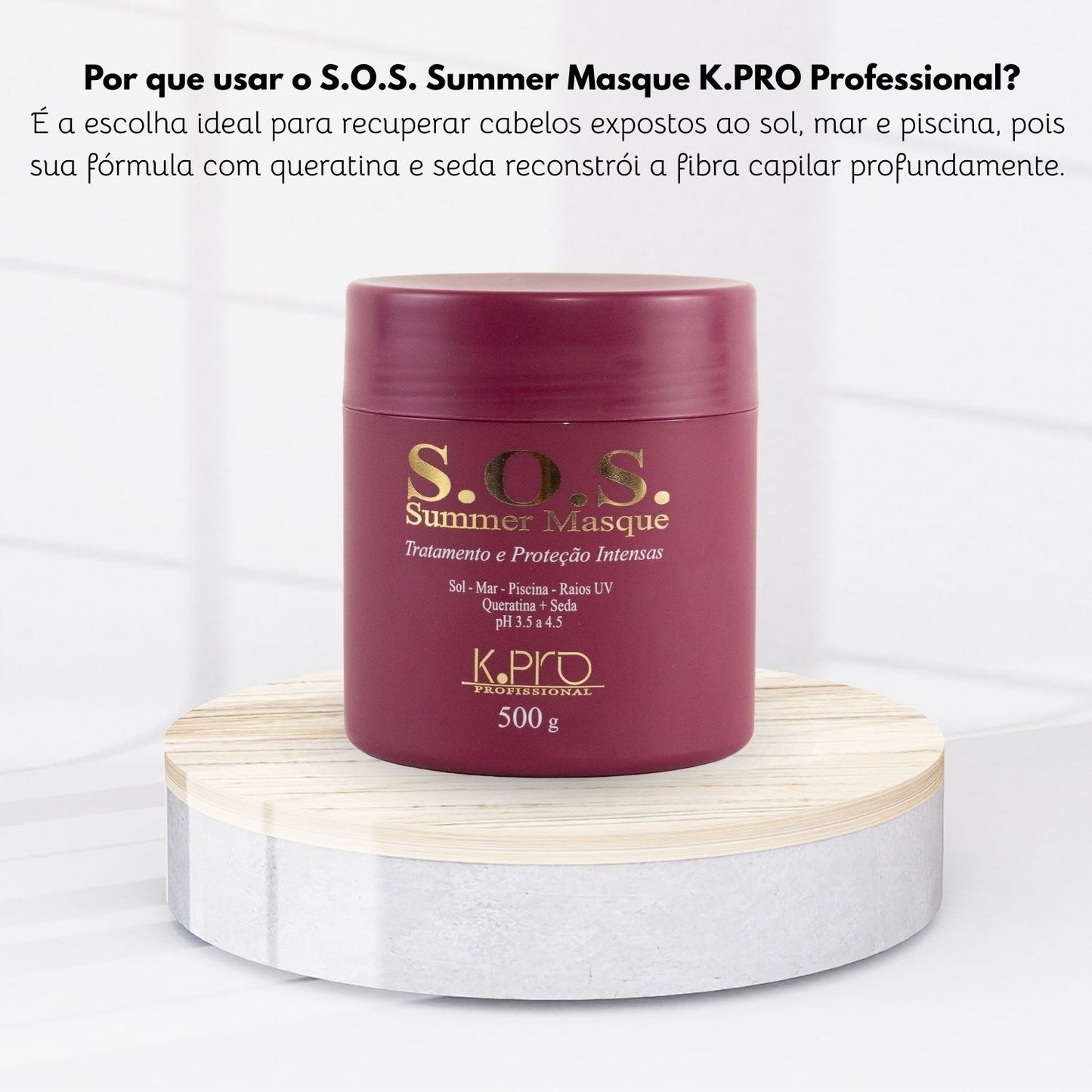 Máscara K Pro S O S Summer Hidratação Pós Sol 500 g