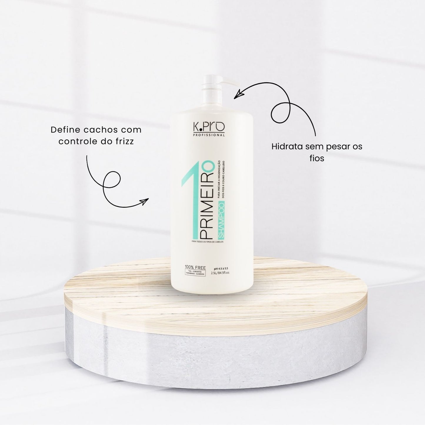 Shampoo K Pro Primeiro Limpeza Profunda Preparação Química 2,5 L