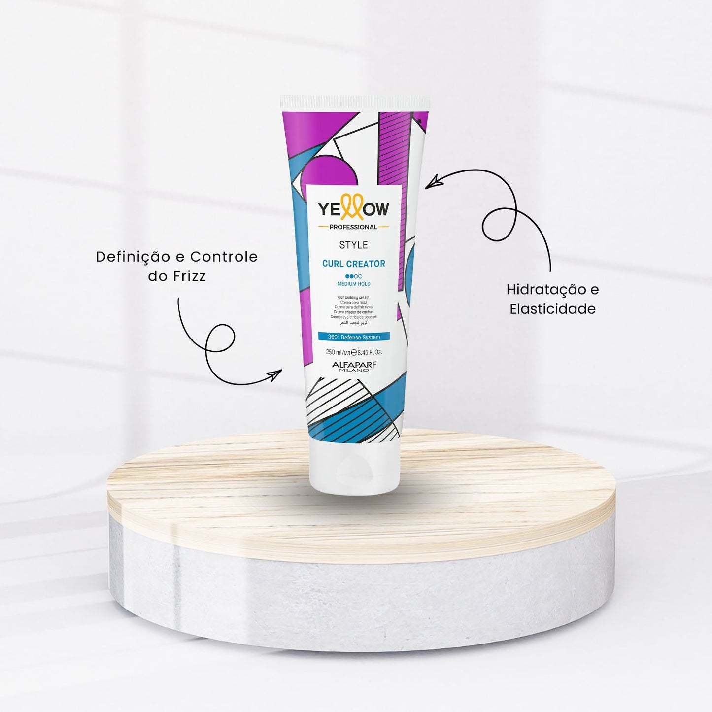 Creme Pentear Yellow Style Curl Creator Definição Cachos 250 ml