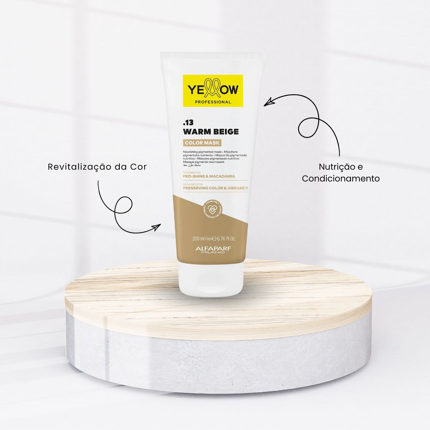 Máscara Yellow Color Mask .13 Warm Beige Neutralização Tonalizante 200 ml
