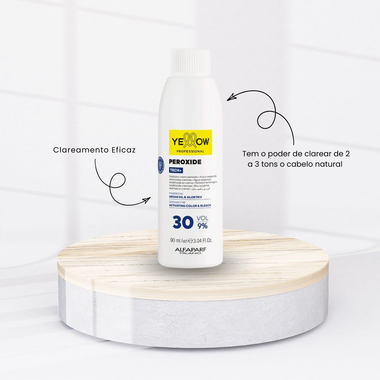 Água Oxigenada Yellow Peroxide 30 Volumes Clareamento 90 ml