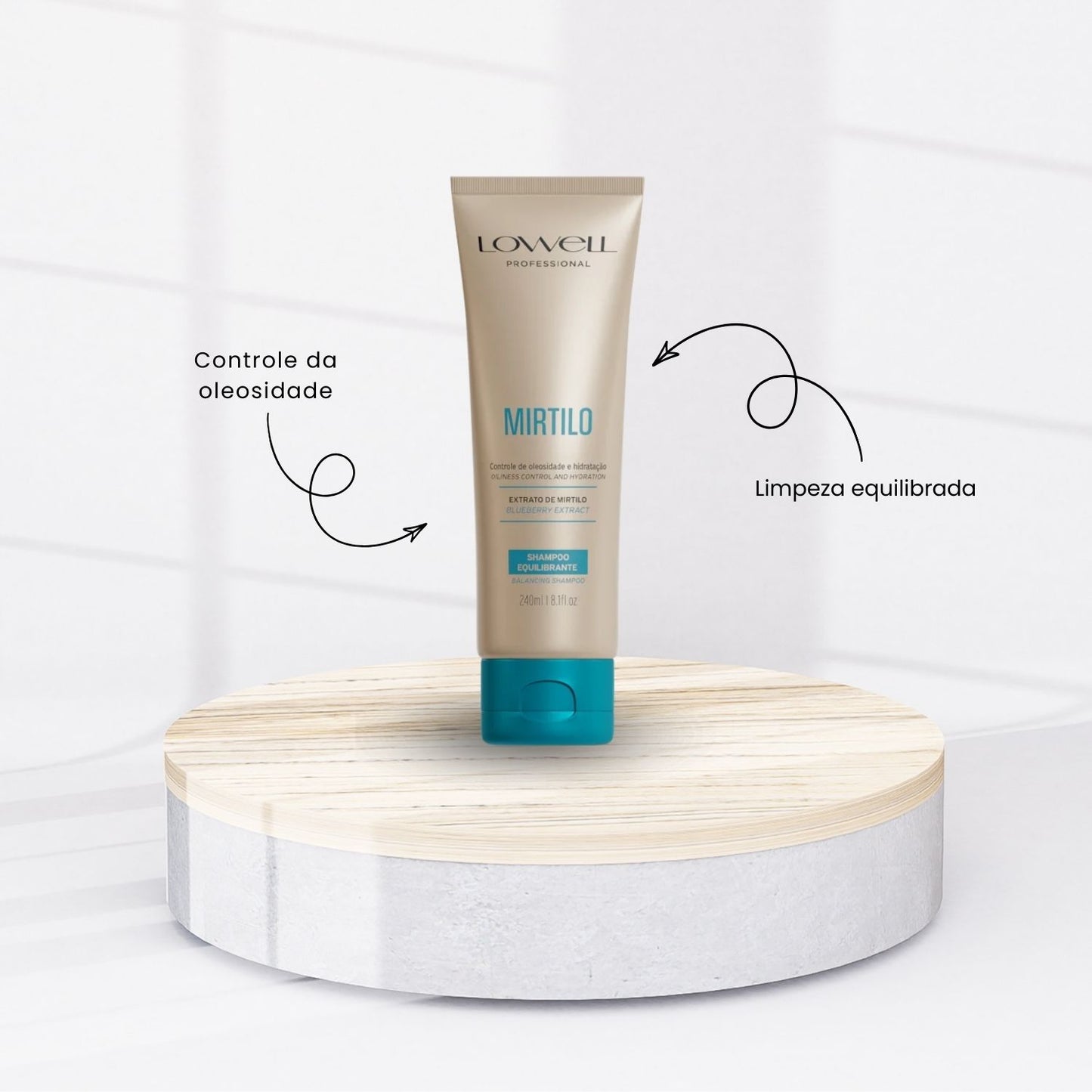 Kit Lowell Mirtilo Equilíbrio Shampoo Condicionador Máscara Home Care