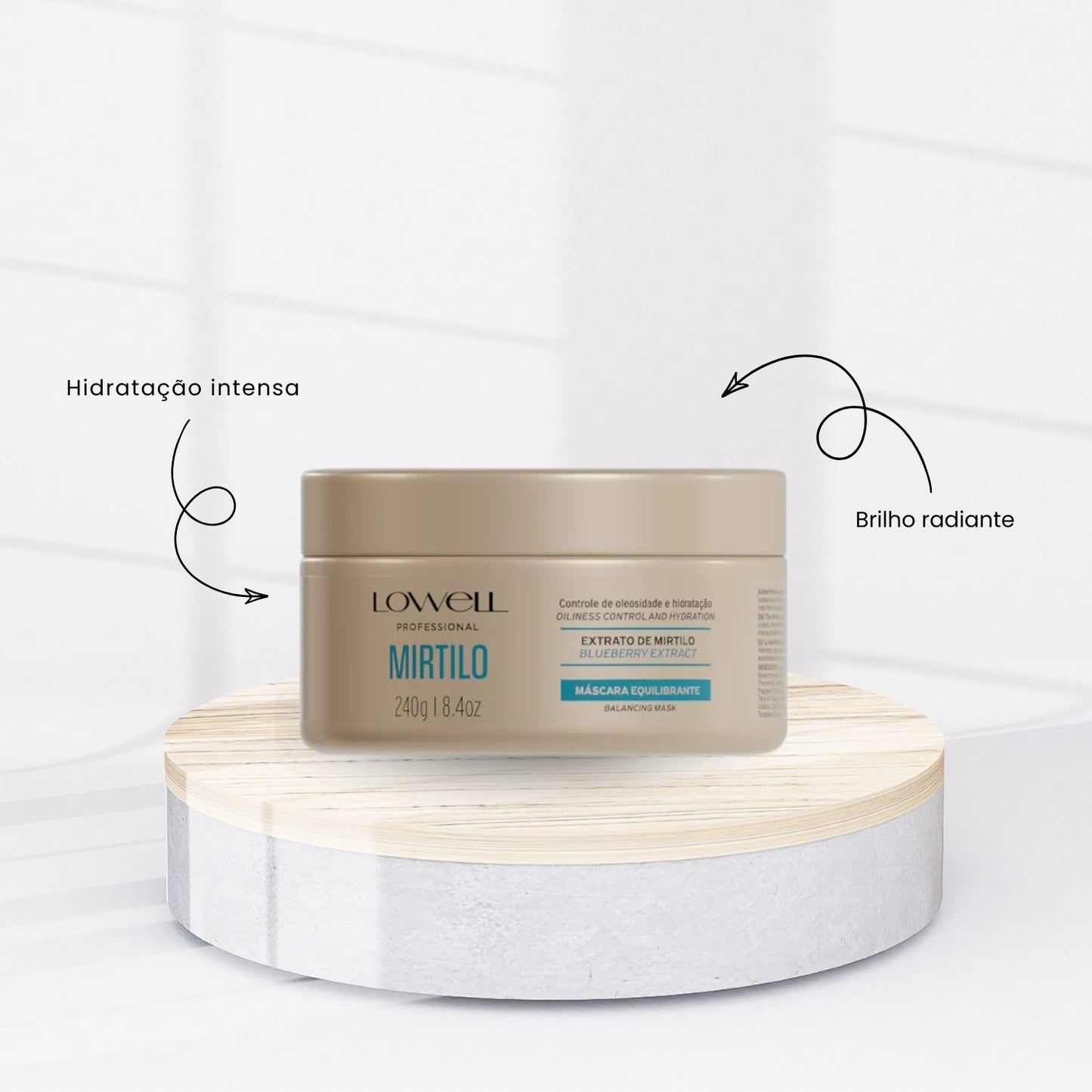 Kit Lowell Mirtilo Equilíbrio Shampoo Condicionador Máscara Home Care