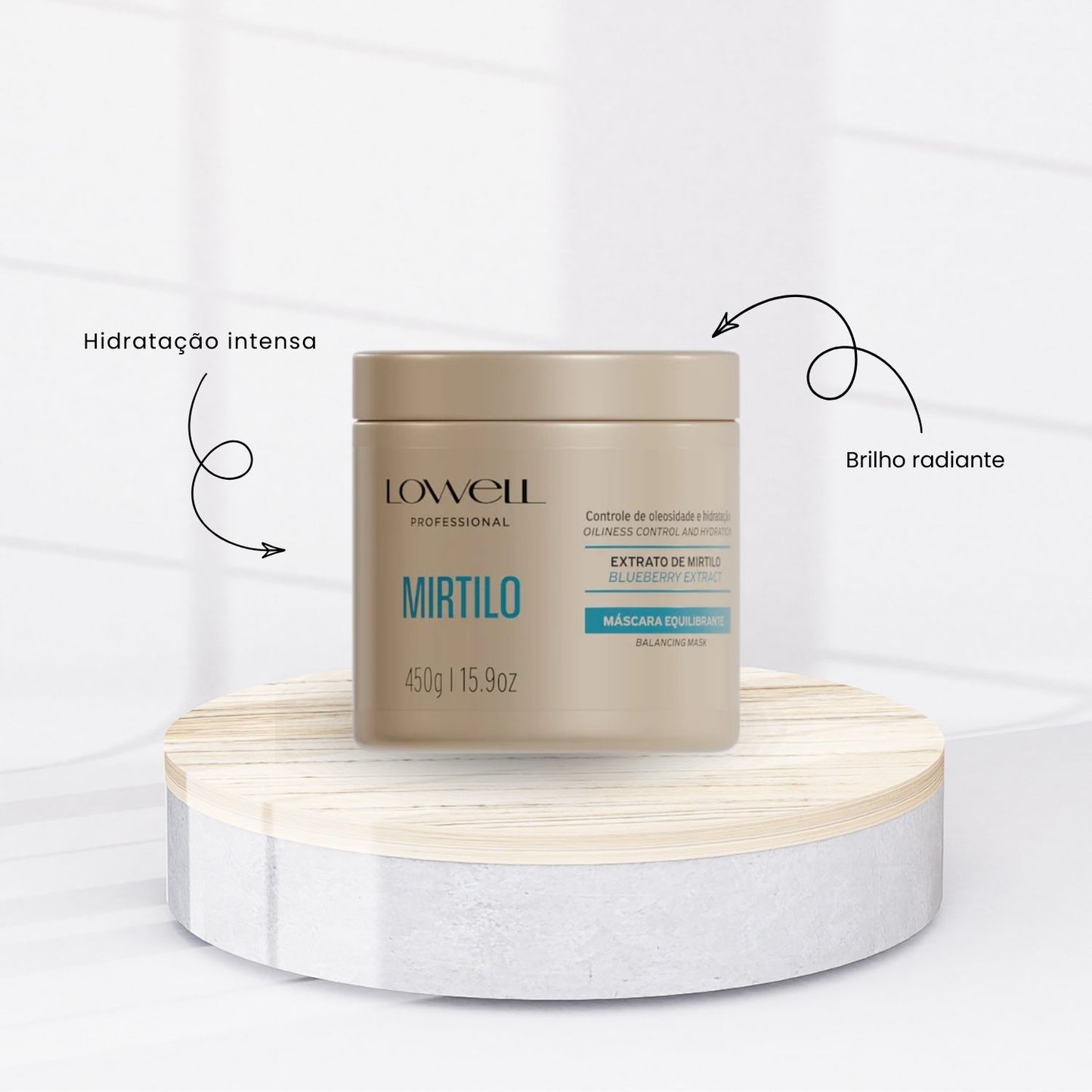 Kit Lowell Mirtilo Equilíbrio Kit Shampoo Condicionador Máscara Leave In (4 Produtos)