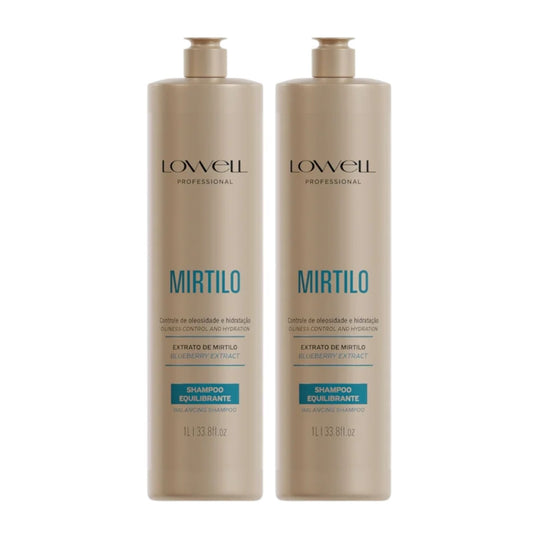 Kit Shampoo Lowell Mirtilo Equilíbrio Oleosidade Salon duo