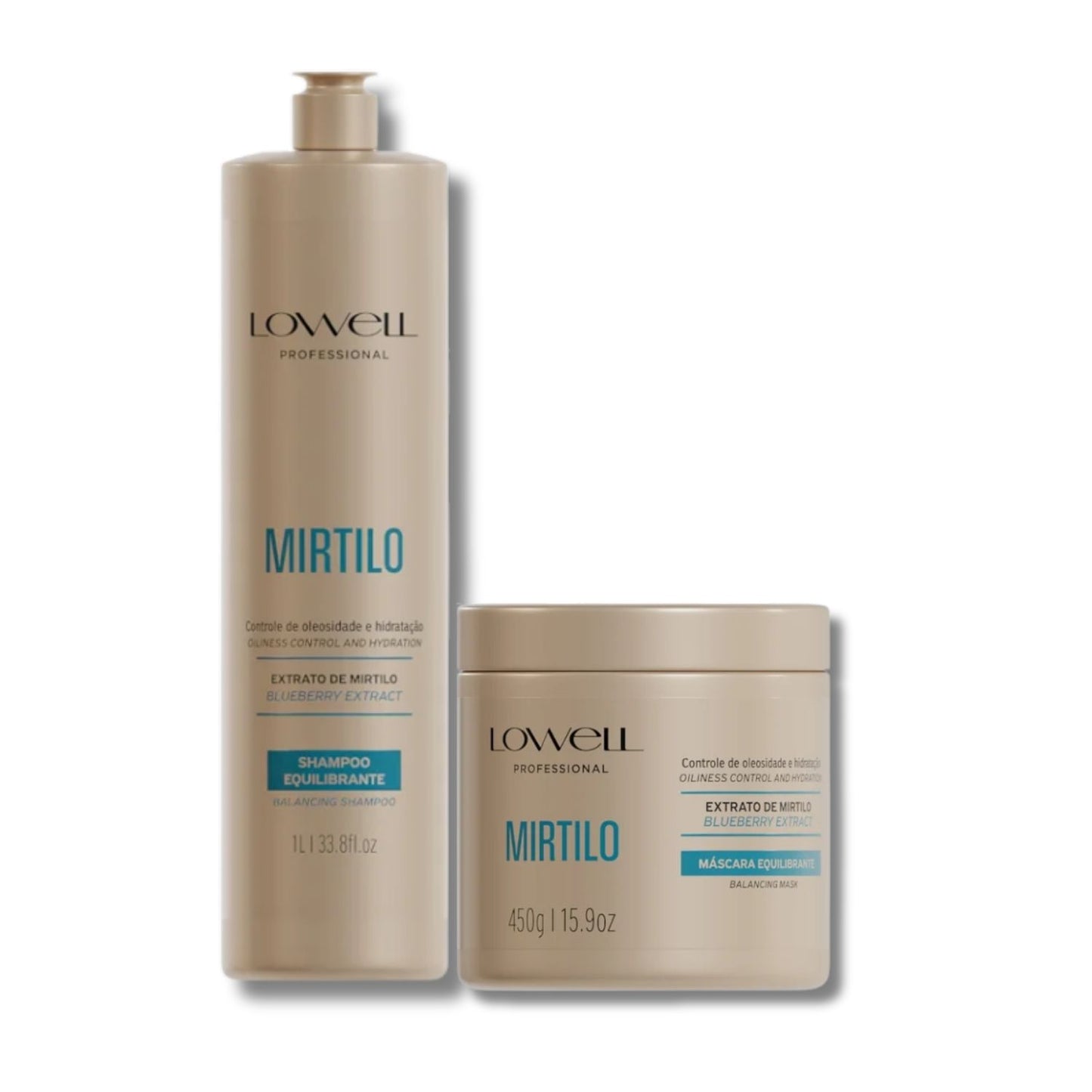 Kit Shampoo Máscara Lowell Mirtilo Equilíbrio Salon Duo
