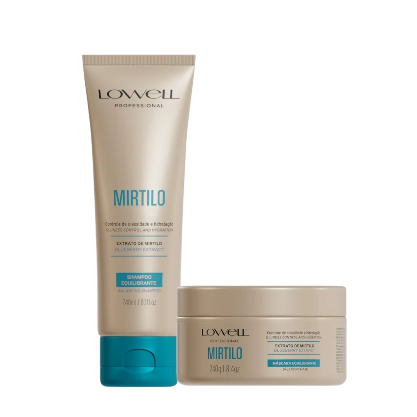 Kit Shampoo Máscara Lowell Mirtilo Equilíbrio Home Duo