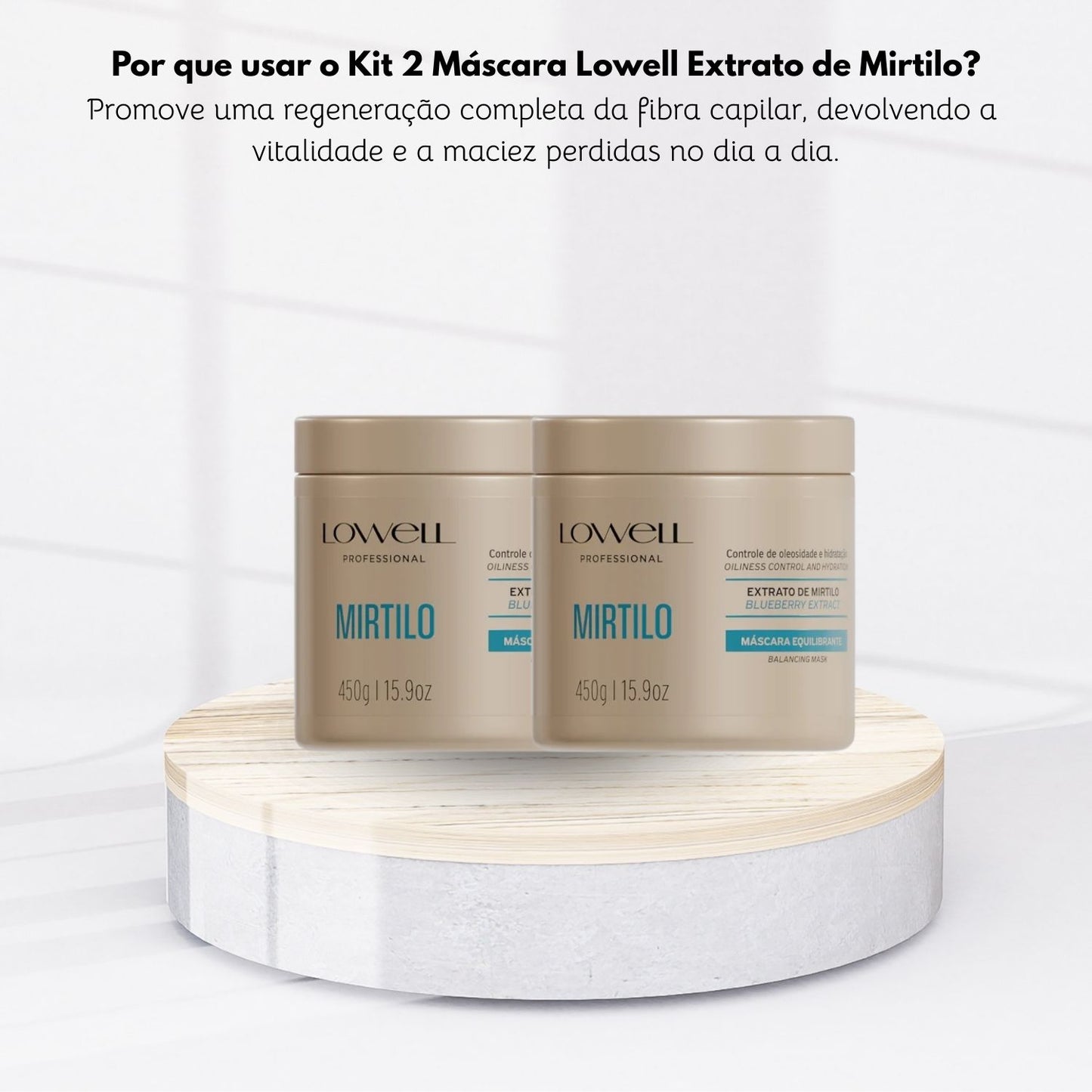 Kit Máscara Lowell Mirtilo Equilíbrio Salon Duo