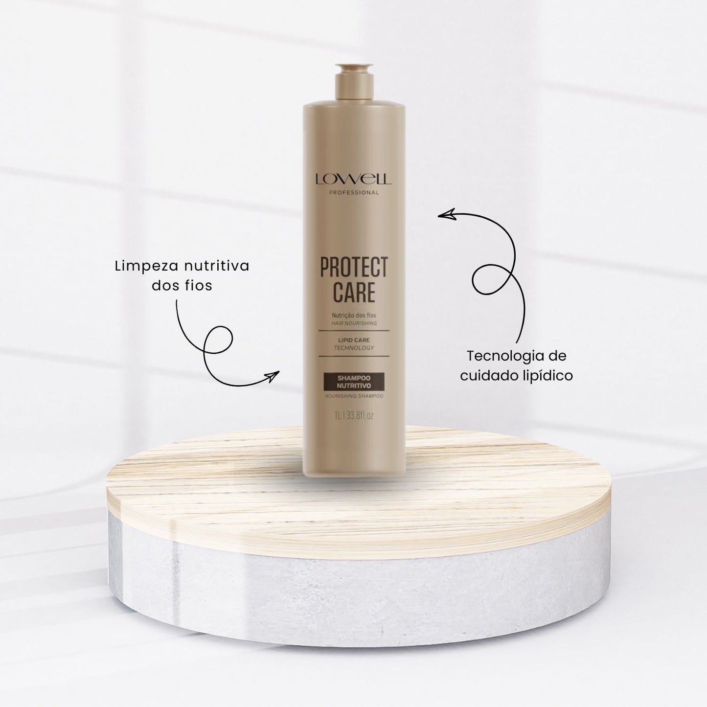 Kit Shampoo Condicionador Máscara Lowell Protect Care Salon Duo