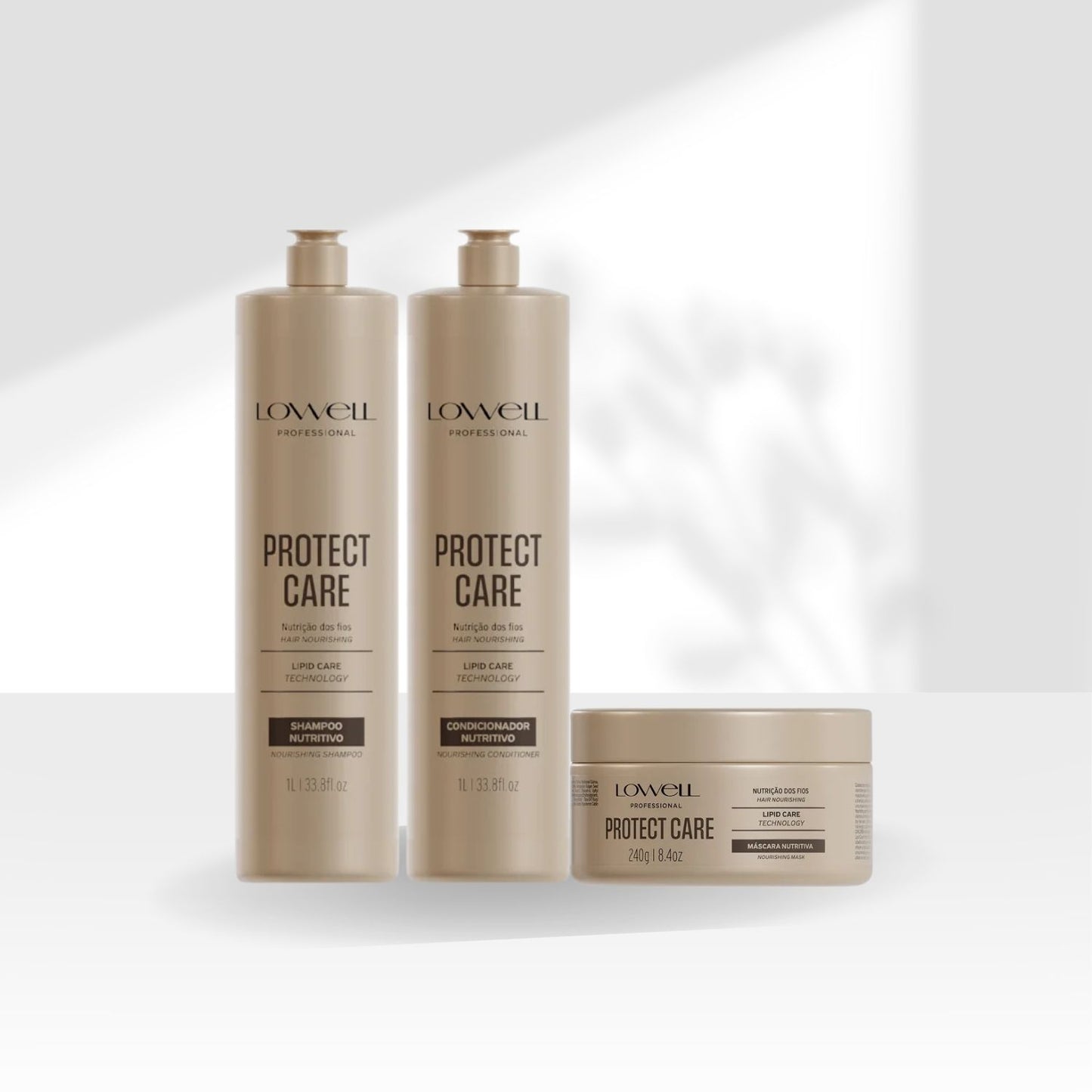 Kit Shampoo Condicionador Máscara Lowell Protect Care Salon Duo