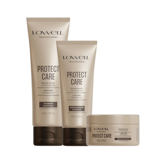 Kit Shampoo Condicionador Máscara Lowell Protect Care Tratamento Diário