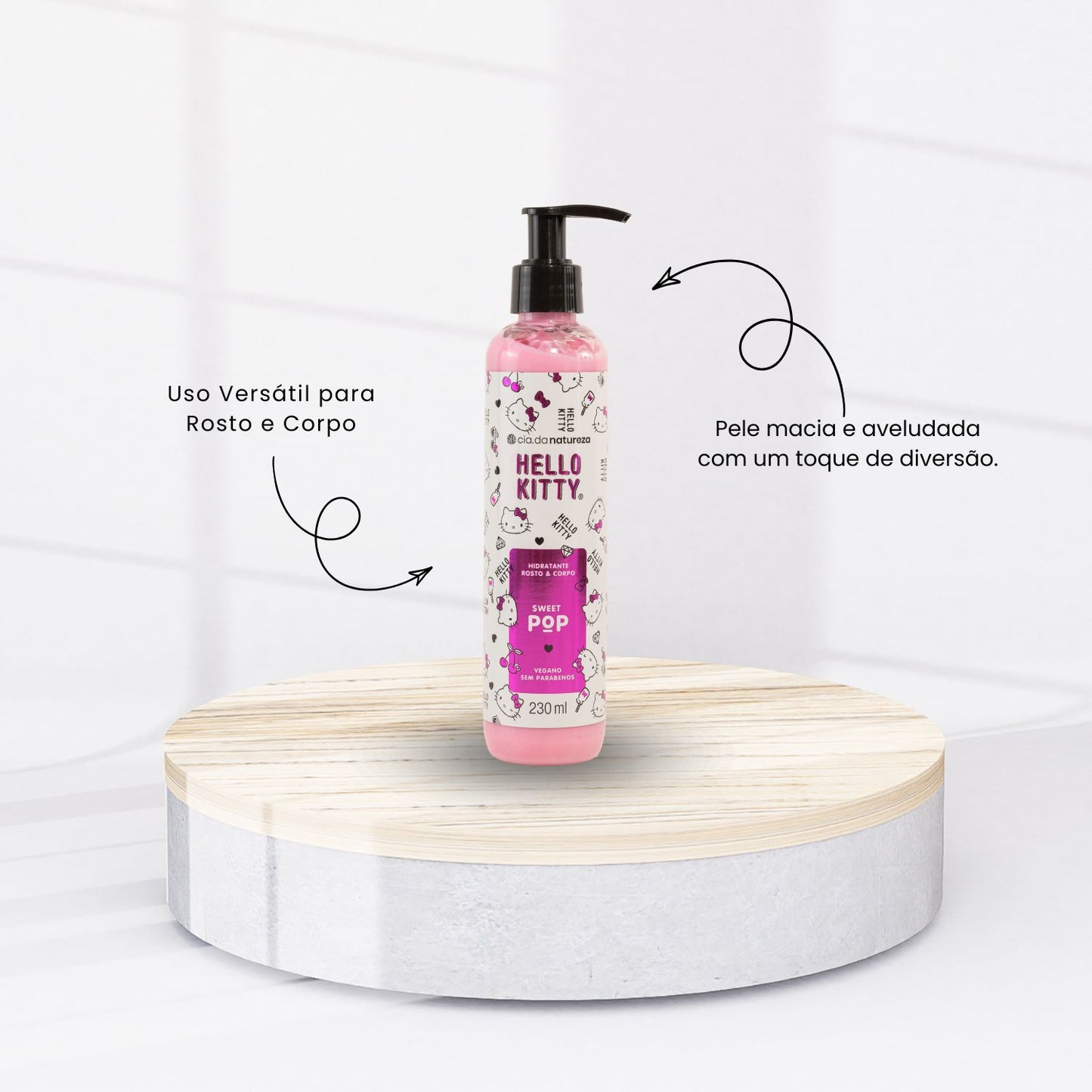 Kit Cia da Natureza Hello Kitty Sweet Pop Body Splash + Desodorante Hidratante