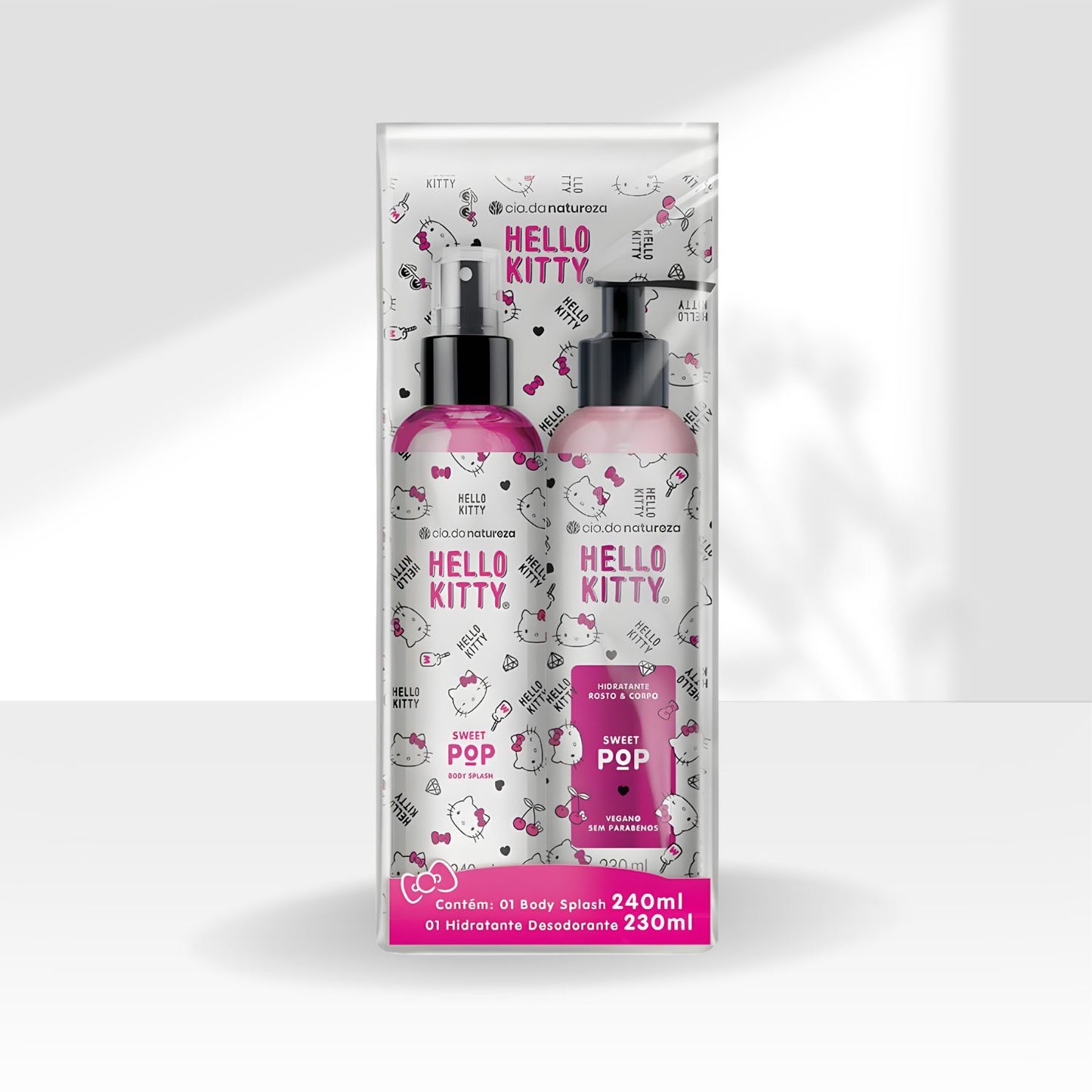 Kit Cia da Natureza Hello Kitty Sweet Pop Body Splash + Desodorante Hidratante