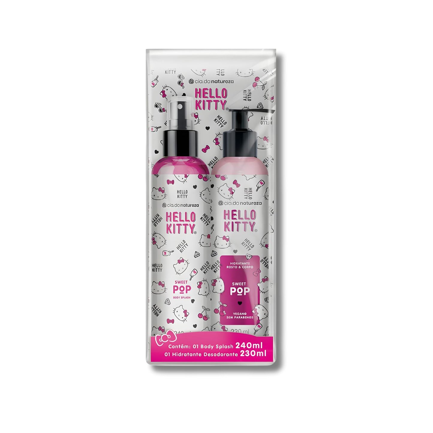 Kit Cia da Natureza Hello Kitty Sweet Pop Body Splash + Desodorante Hidratante